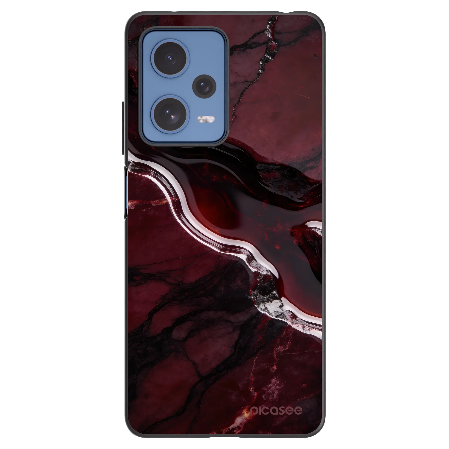 Picasee Xiaomi Redmi Note 12 Pro 5G Hülle - Schwarzes Silikon - Cherry stone