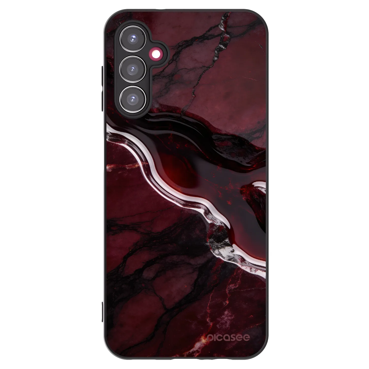 Picasee Samsung Galaxy A14 5G A146P Hülle - Schwarzes Silikon - Cherry stone
