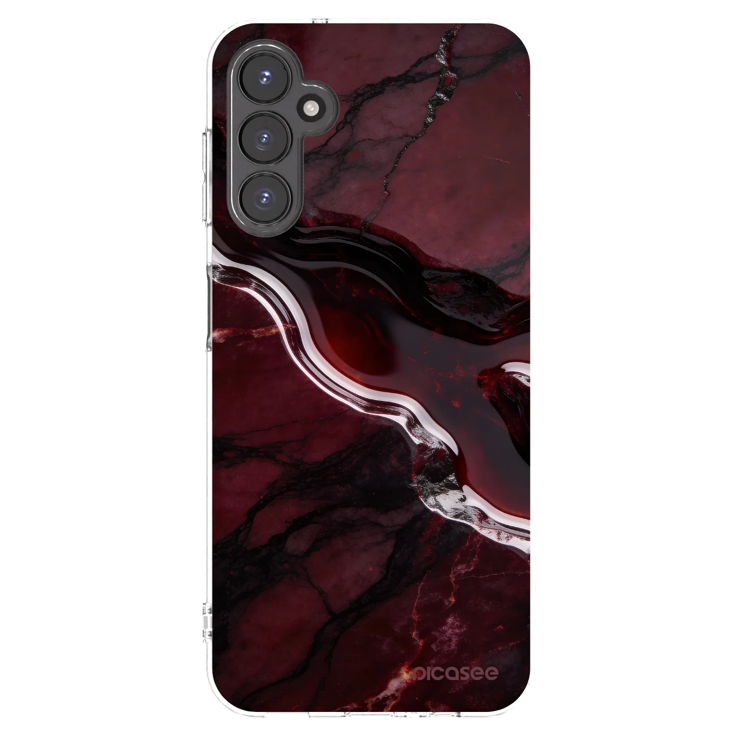 Picasee Samsung Galaxy A14 5G A146P Hülle - Transparentes Silikon - Cherry stone