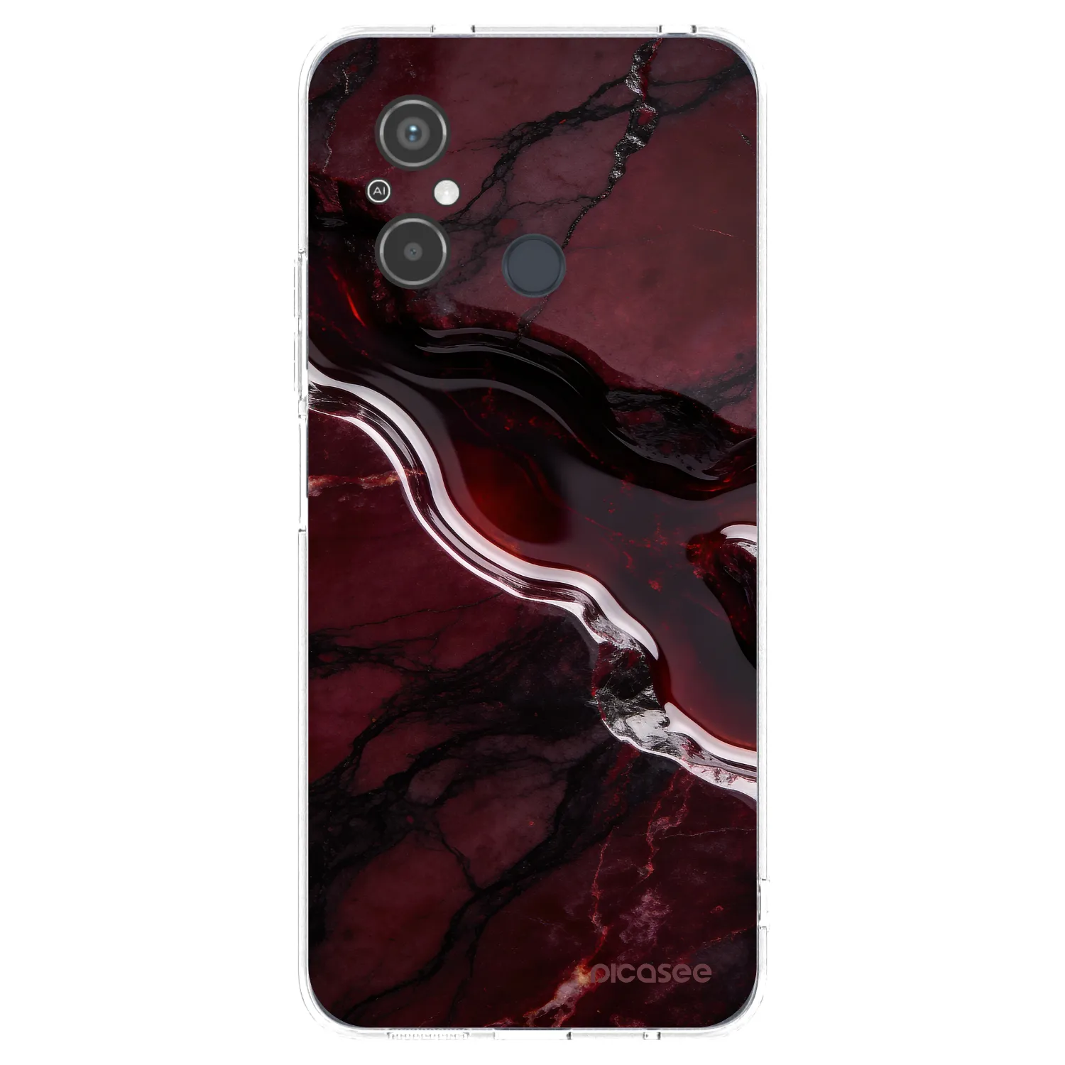 Picasee Xiaomi Redmi 12C Hülle - Transparentes Silikon - Cherry stone