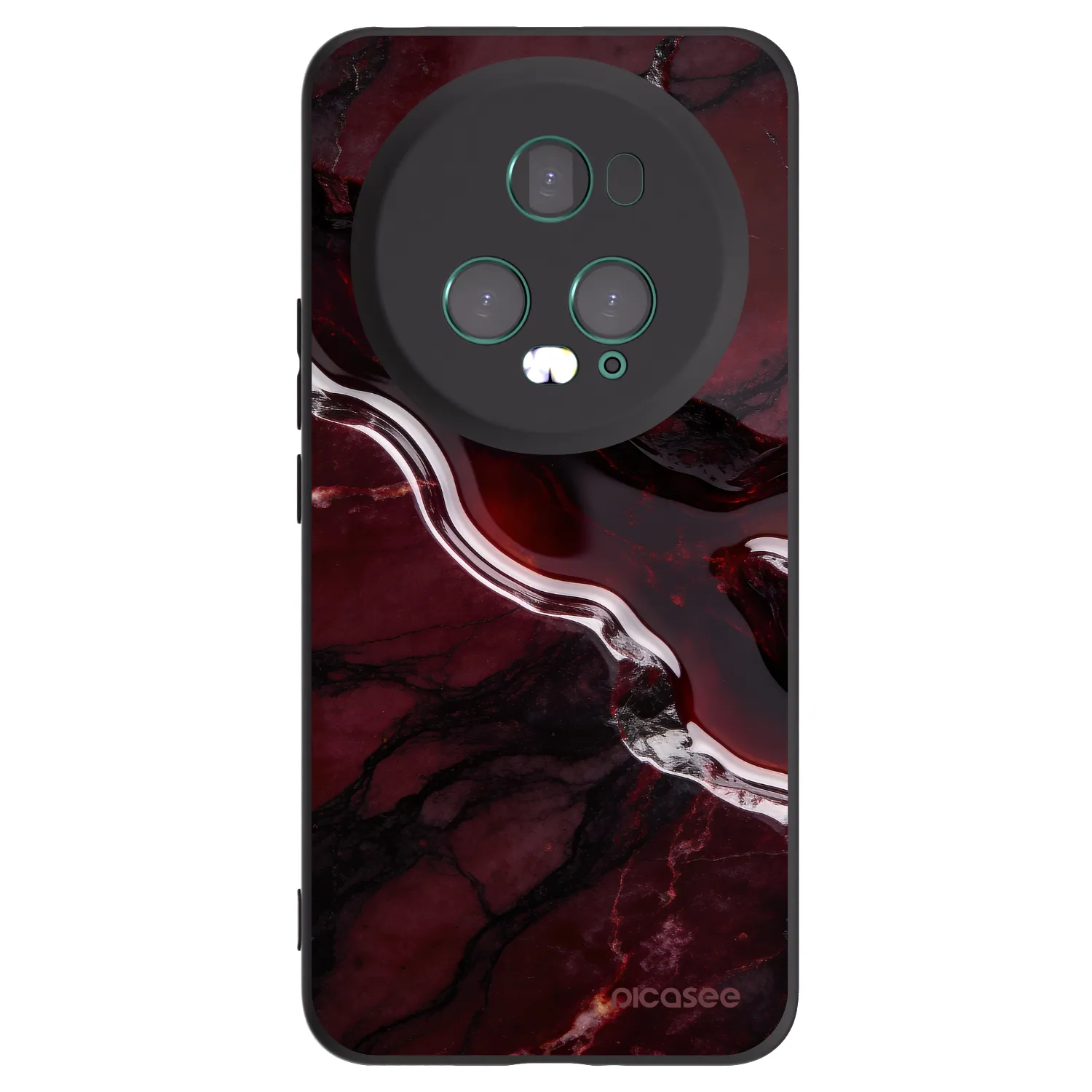 Picasee Honor Magic5 Pro Hülle - Schwarzes Silikon - Cherry stone
