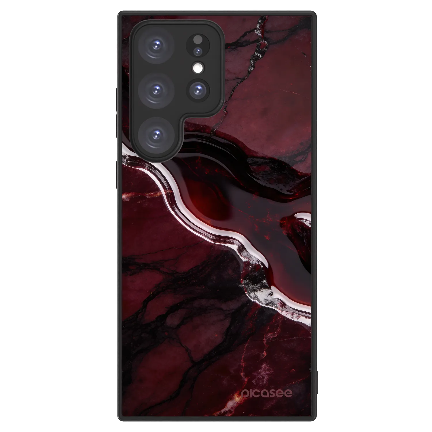 Picasee ULTIMATE CASE PowerShare für Samsung Galaxy S23 Ultra 5G - Cherry stone