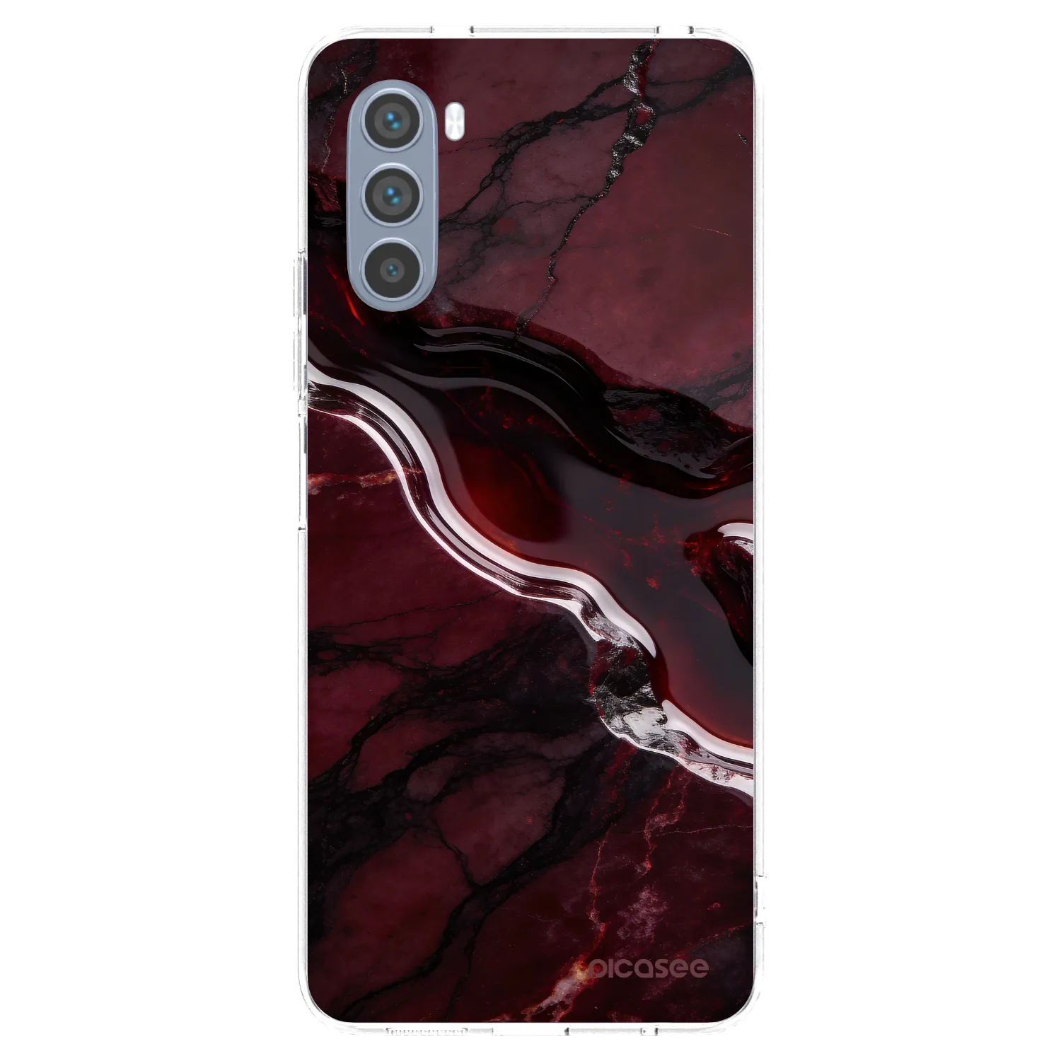 Picasee Motorola Moto G62 Hülle - Transparentes Silikon - Cherry stone