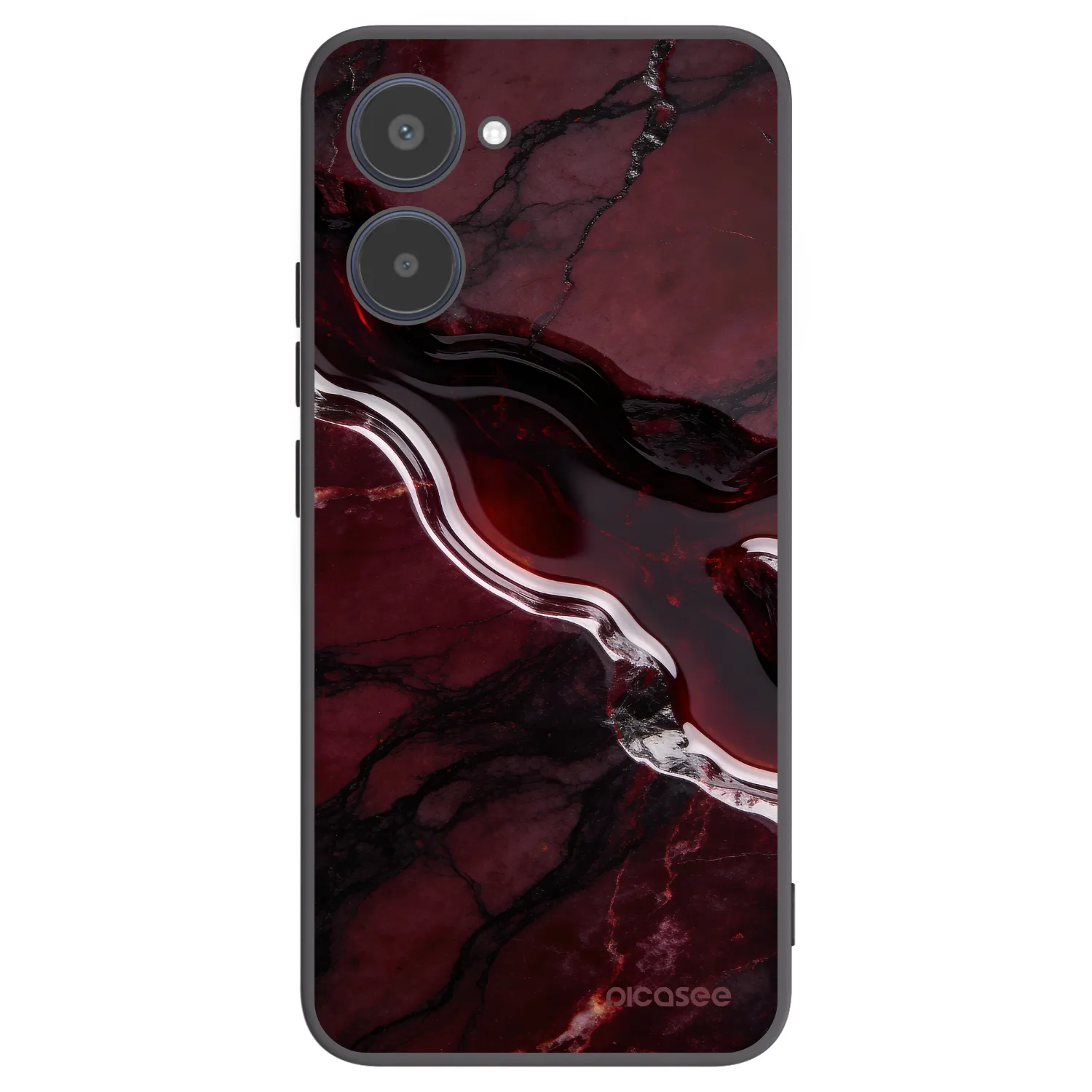 Picasee Realme 10 4G Hülle - Schwarzes Silikon - Cherry stone