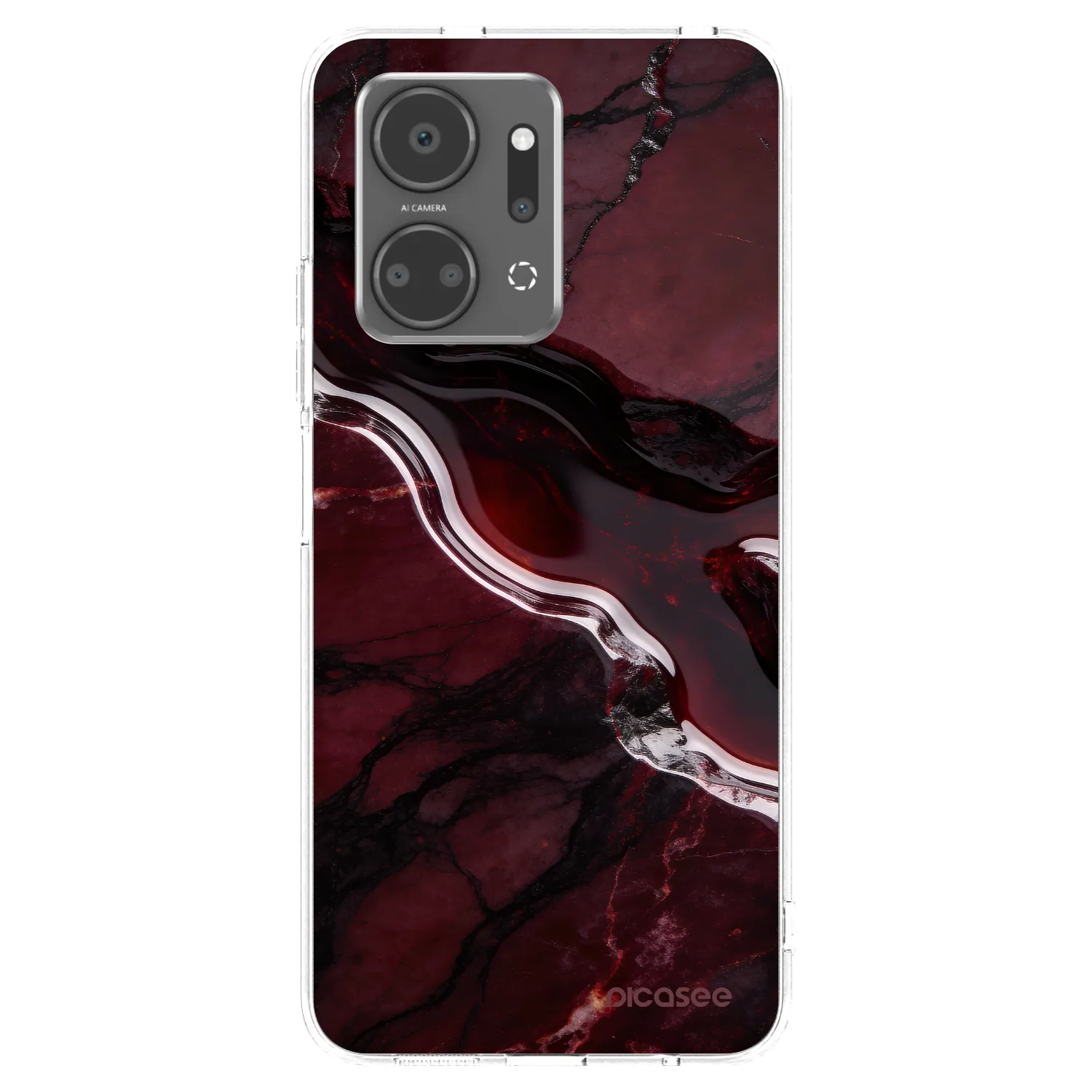 Picasee Honor X7a Hülle - Transparentes Silikon - Cherry stone