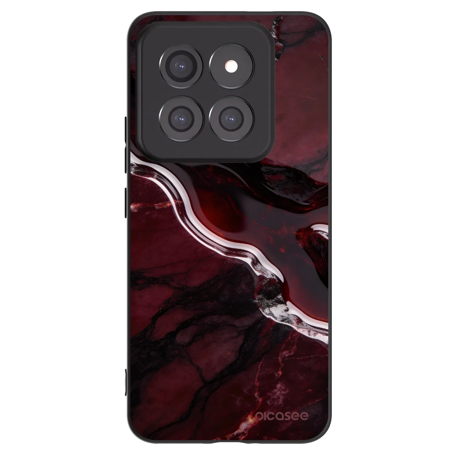 Picasee Xiaomi 14 Pro Hülle - Schwarzes Silikon - Cherry stone