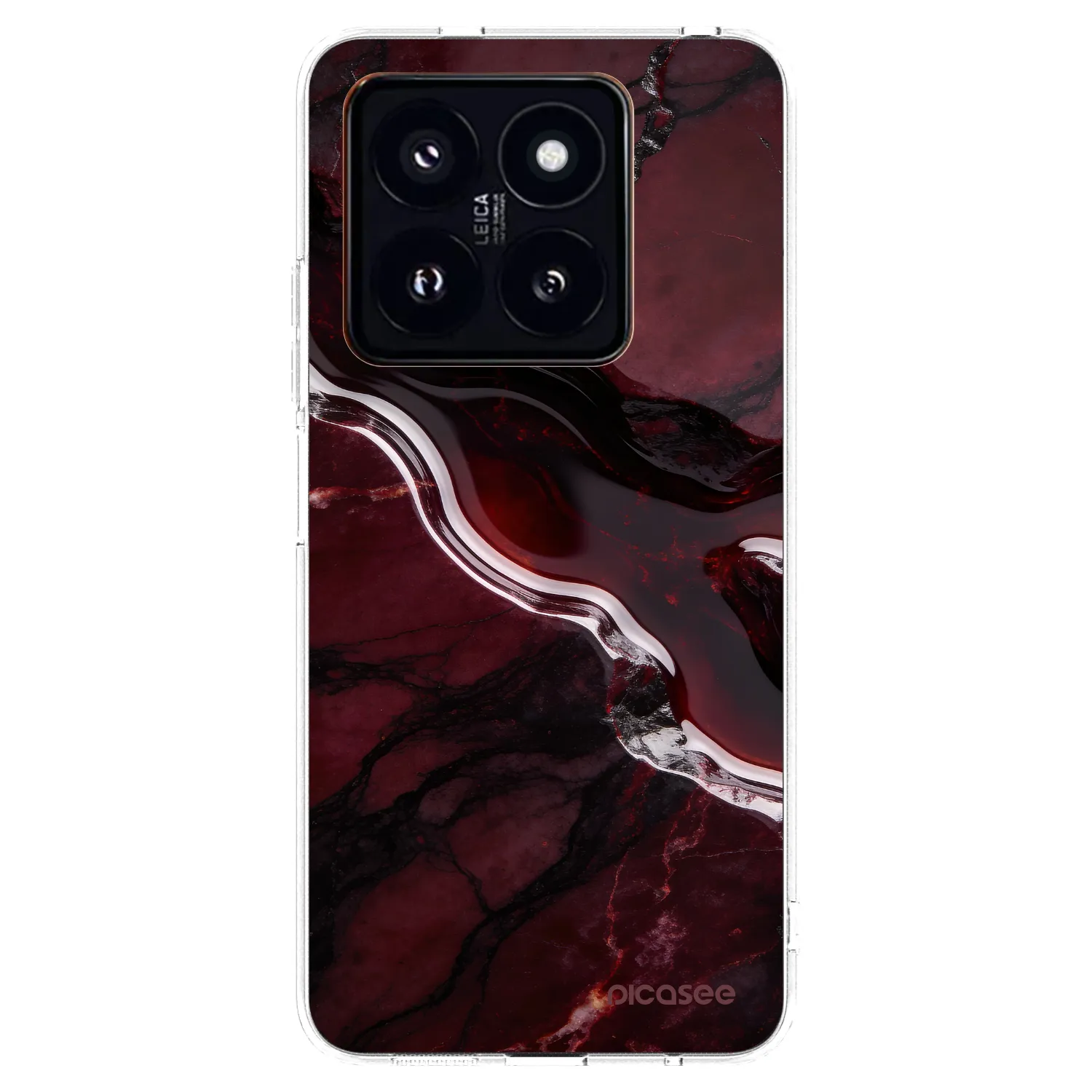 Picasee Xiaomi 14 Pro Hülle - Transparentes Silikon - Cherry stone