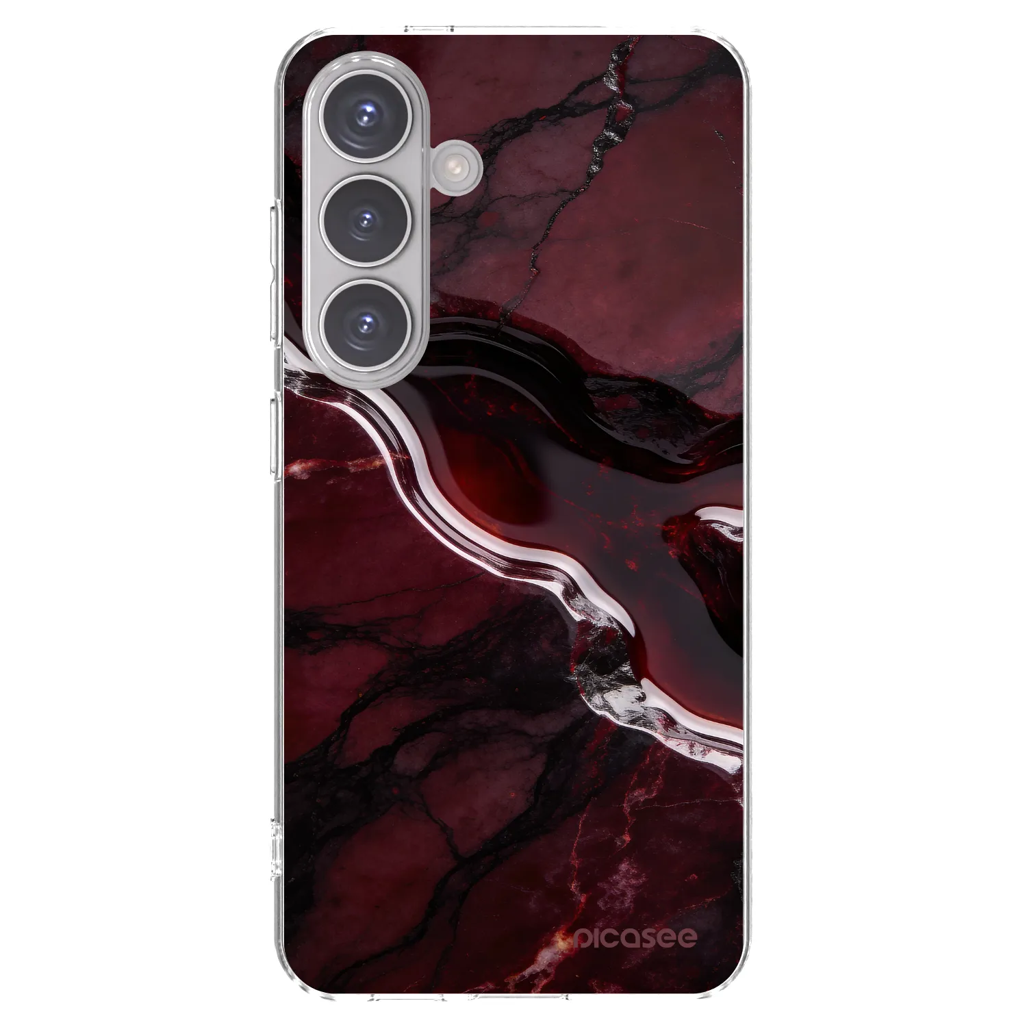 Picasee Samsung Galaxy S24 S921B 5G Hülle - Transparentes Silikon - Cherry stone