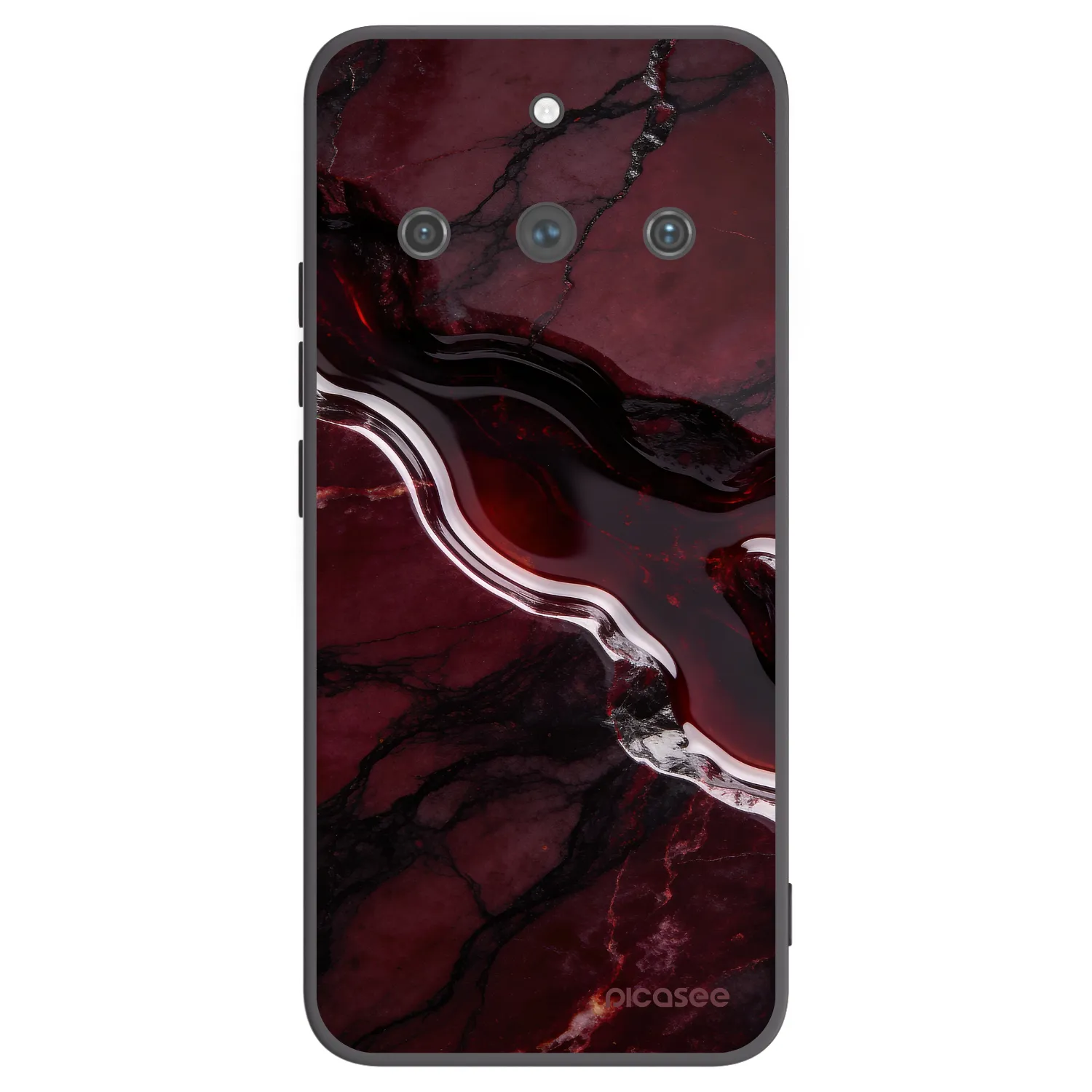 Picasee Realme 11 Pro+ Hülle - Schwarzes Silikon - Cherry stone