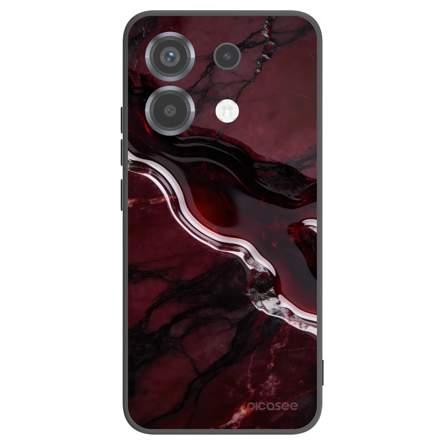 Picasee Xiaomi Poco X6 Hülle - Schwarzes Silikon - Cherry stone