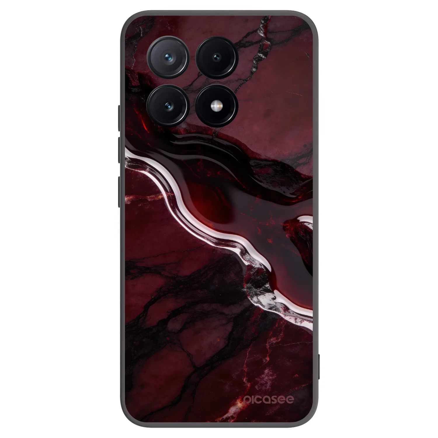 Picasee Xiaomi Poco X6 Pro Hülle - Schwarzes Silikon - Cherry stone