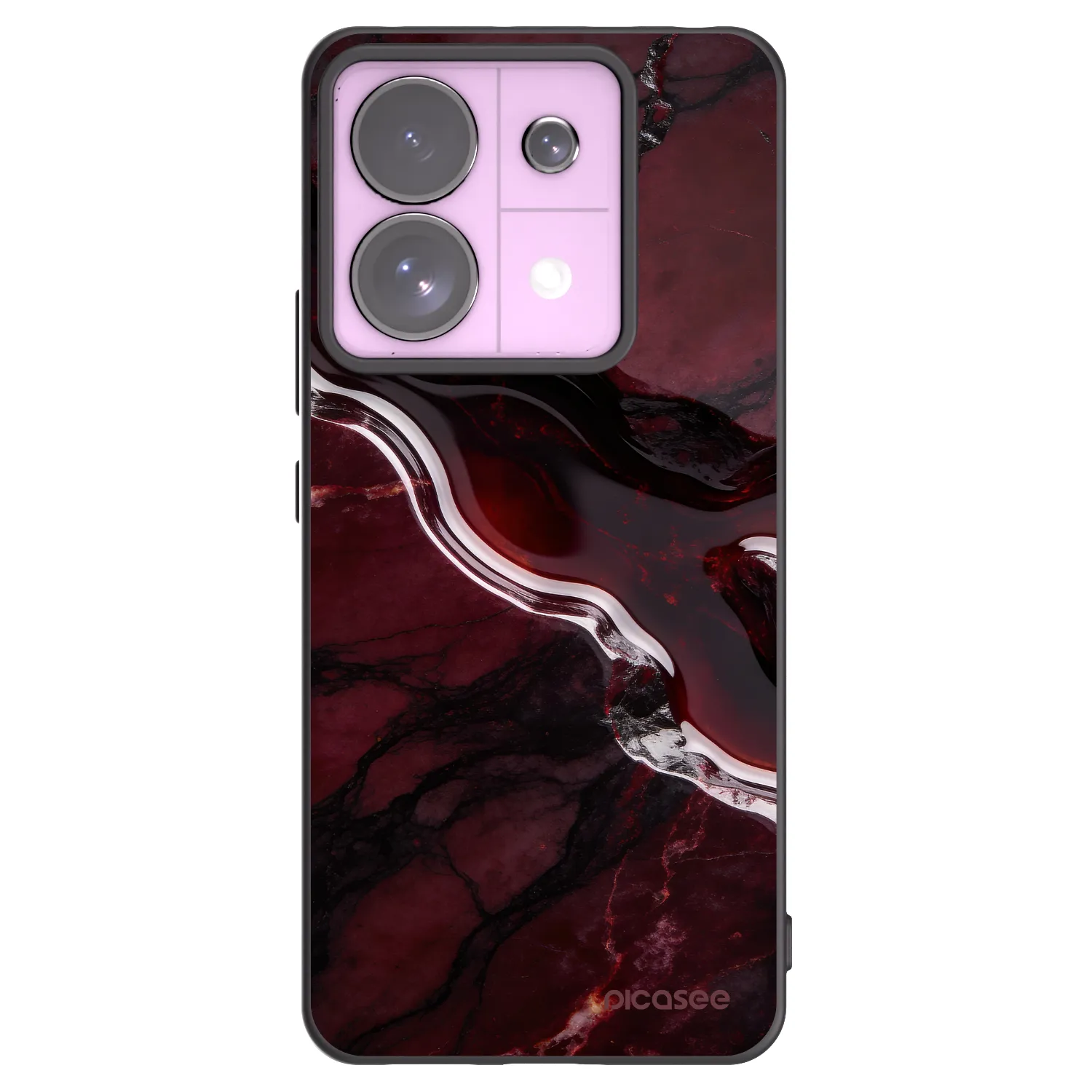 Picasee Xiaomi Redmi Note 13 Pro 5G Hülle - Schwarzes Silikon - Cherry stone