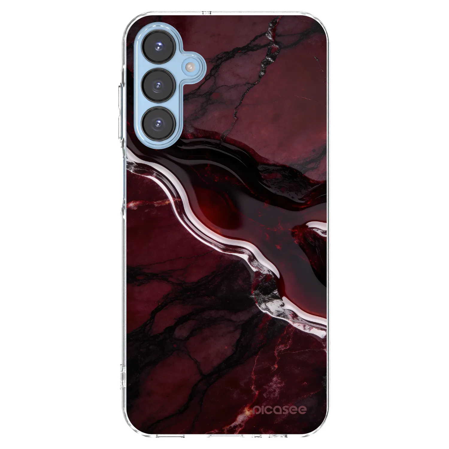Picasee Samsung Galaxy A15 A156B 5G Hülle - Transparentes Silikon - Cherry stone