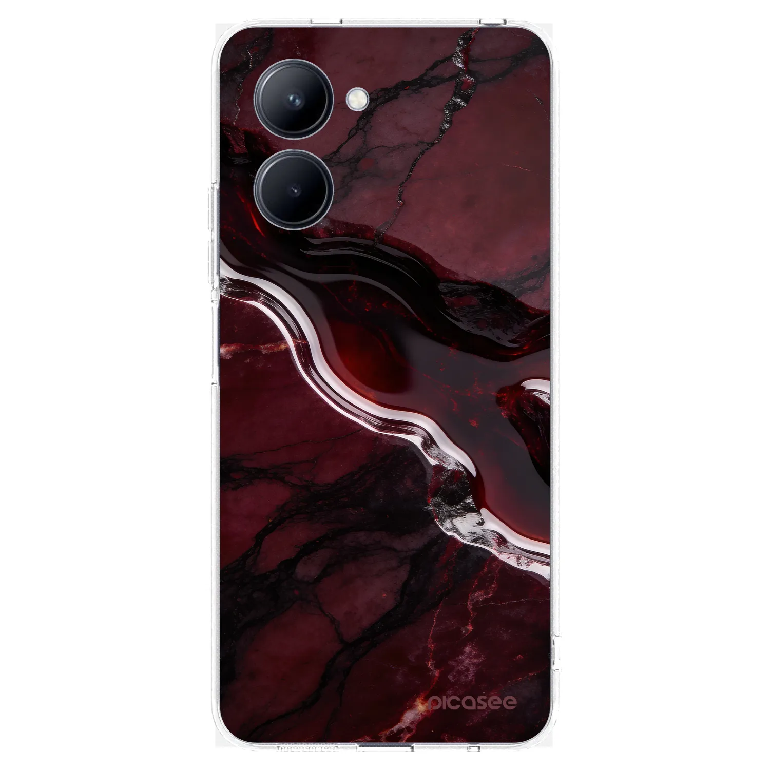 Picasee Realme C33 (2023) Hülle - Transparentes Silikon - Cherry stone