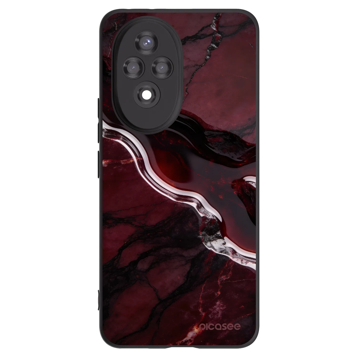 Picasee Honor 200 Pro 5G Hülle - Schwarzes Silikon - Cherry stone