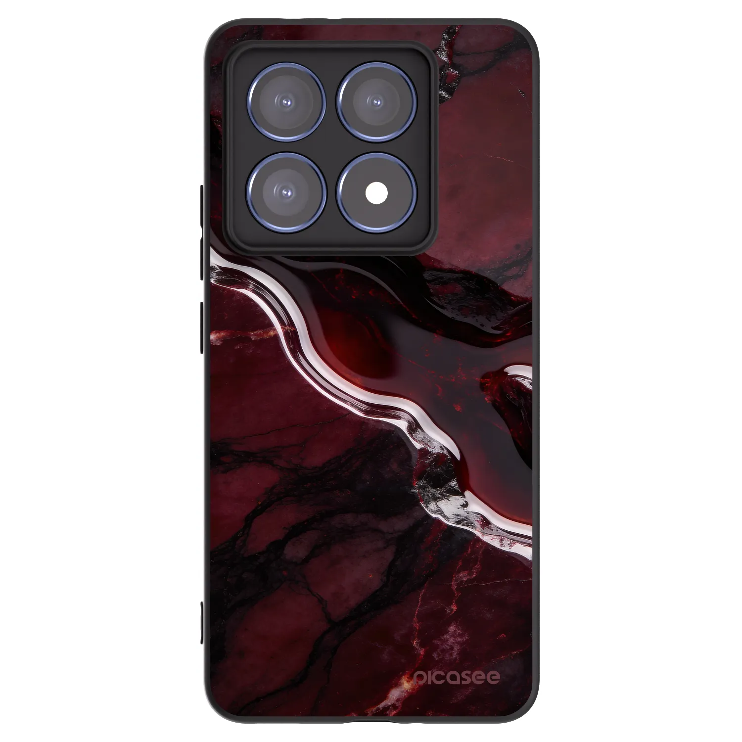 Picasee Xiaomi 14T Pro Hülle - Schwarzes Silikon - Cherry stone