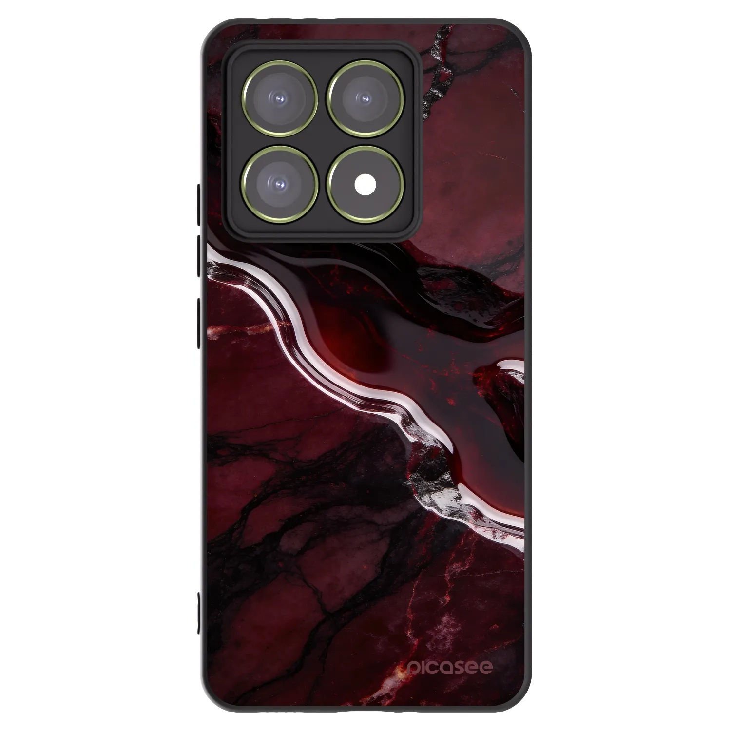 Picasee Xiaomi 14T Hülle - Schwarzes Silikon - Cherry stone