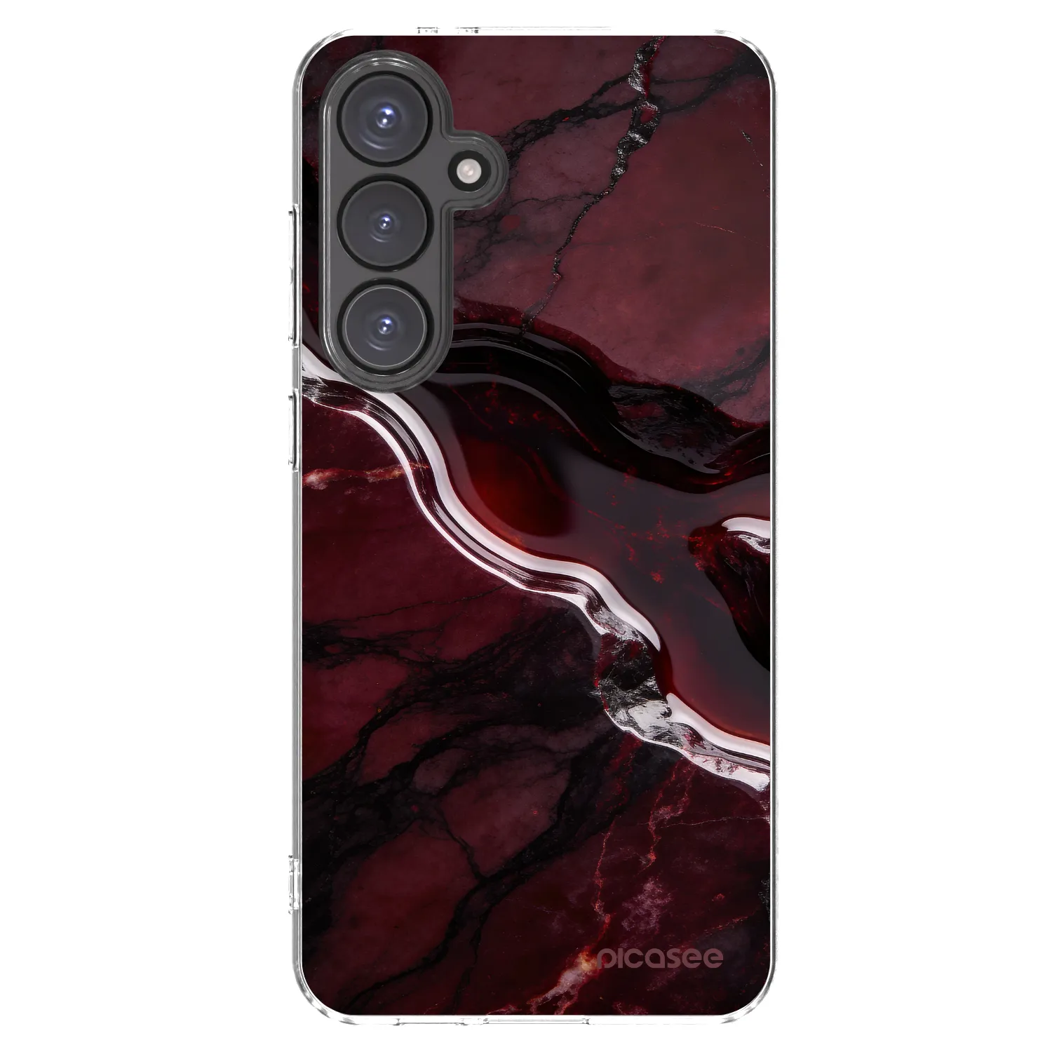 Picasee Samsung Galaxy S24 FE S721B Hülle - Transparentes Silikon - Cherry stone