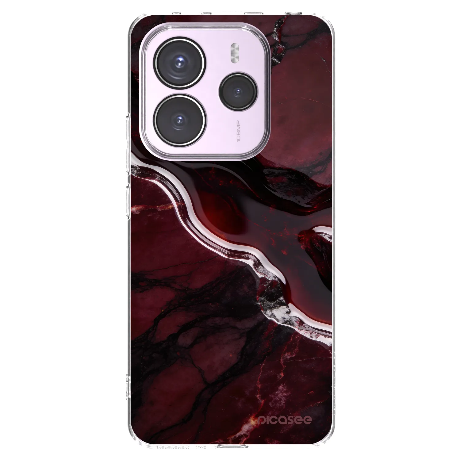 Picasee Xiaomi Redmi Note 14 5G Hülle - Transparentes Silikon - Cherry stone