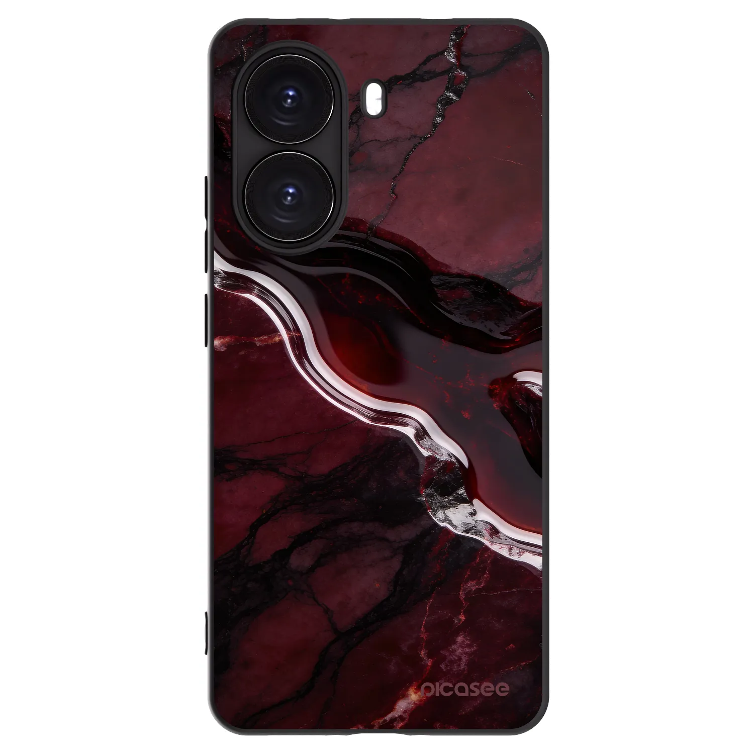 Picasee Xiaomi Poco X7 Pro 5G Hülle - Schwarzes Silikon - Cherry stone