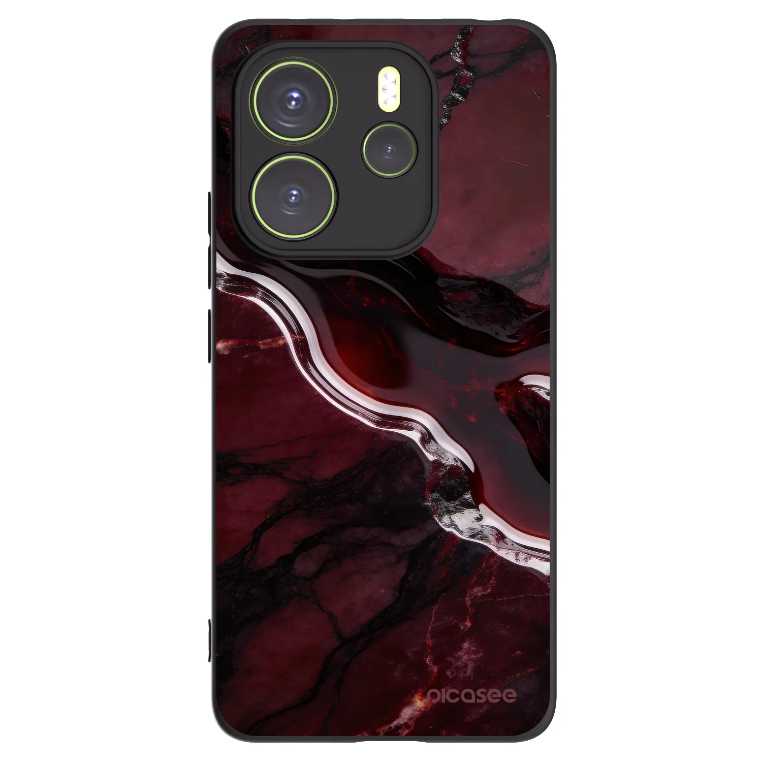 Picasee Xiaomi Redmi Note 14 4G Hülle - Schwarzes Silikon - Cherry stone