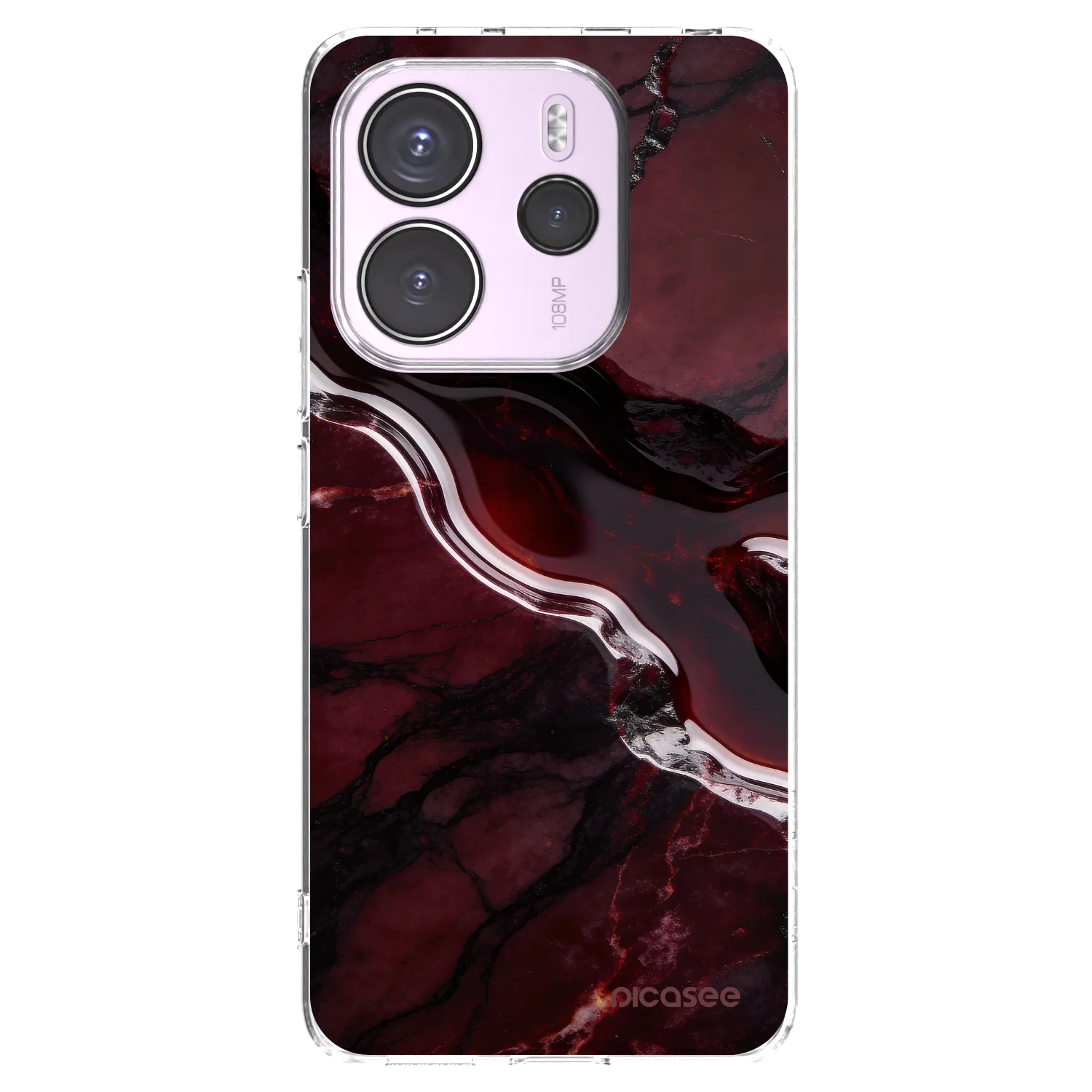 Picasee Xiaomi Redmi Note 14 4G Hülle - Transparentes Silikon - Cherry stone