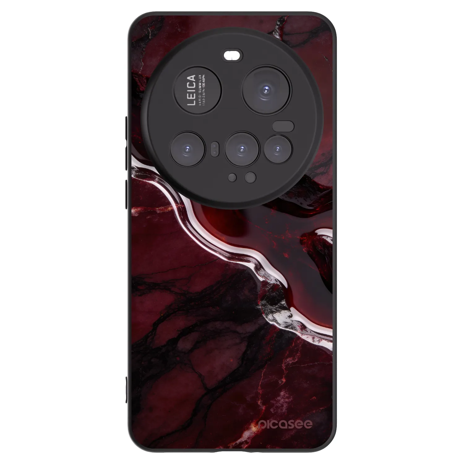 Picasee Xiaomi 15 Ultra Hülle - Schwarzes Silikon - Cherry stone