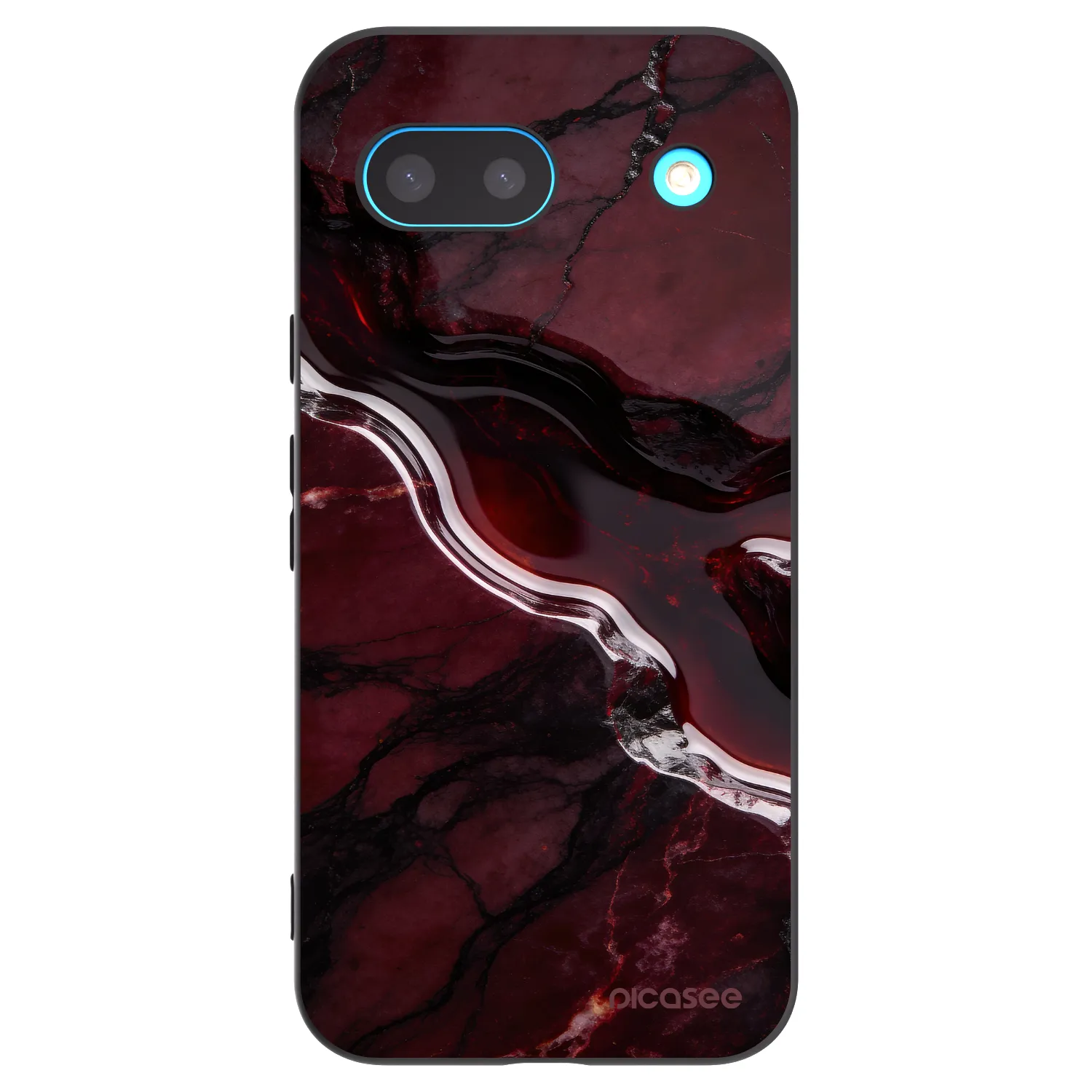 Picasee Google Pixel 8a Hülle - Schwarzes Silikon - Cherry stone