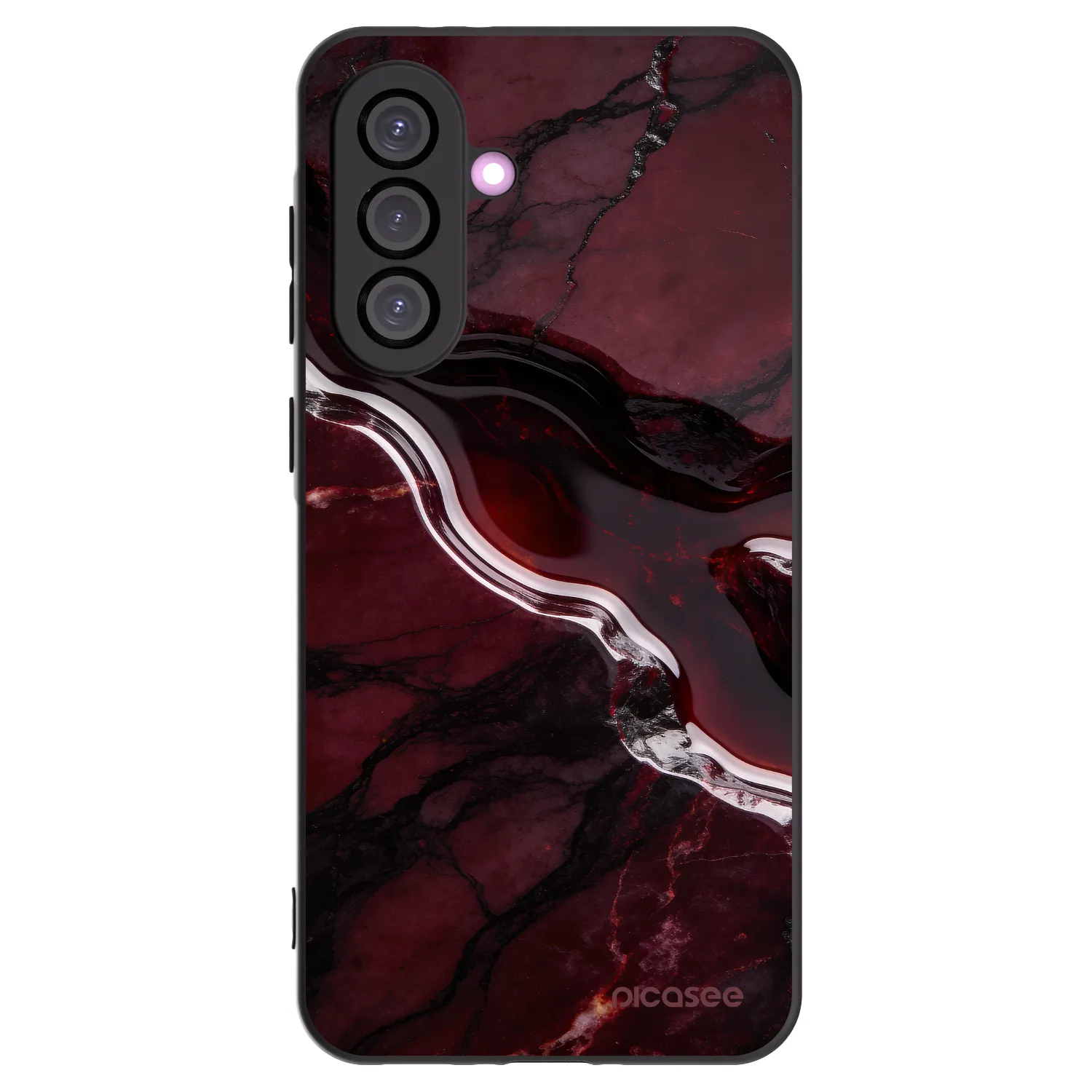 Picasee Samsung Galaxy A56 5G A566B Hülle - Schwarzes Silikon - Cherry stone