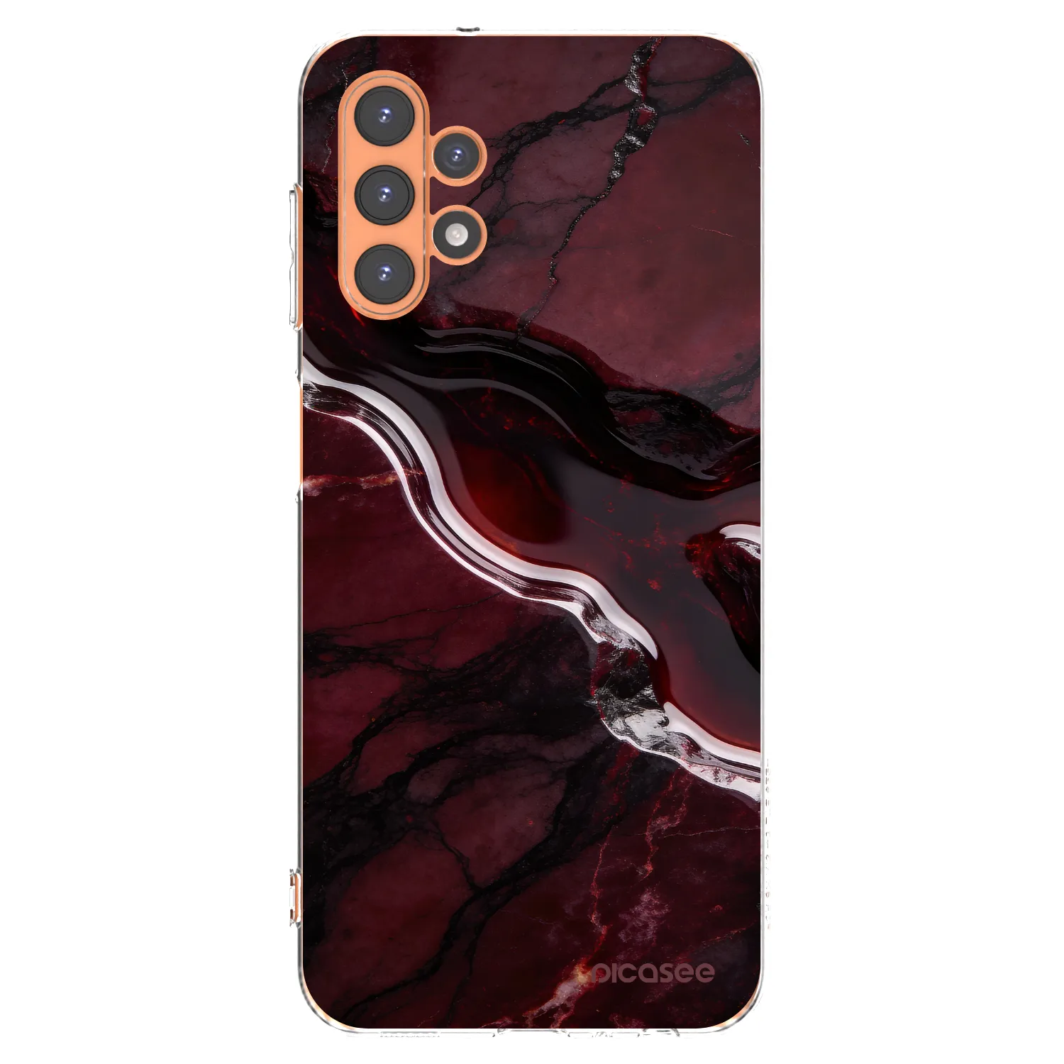 Picasee Samsung Galaxy A13 5G Hülle - Transparentes Silikon - Cherry stone