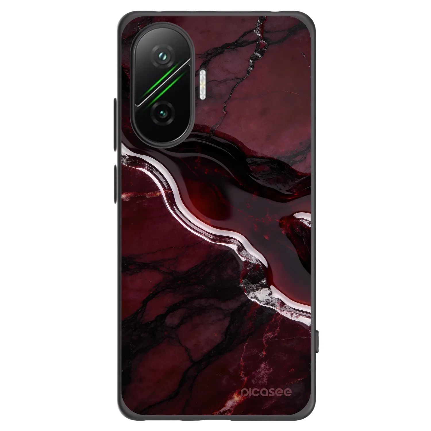 Picasee Xiaomi Poco F7 5G Hülle - Schwarzes Silikon - Cherry stone