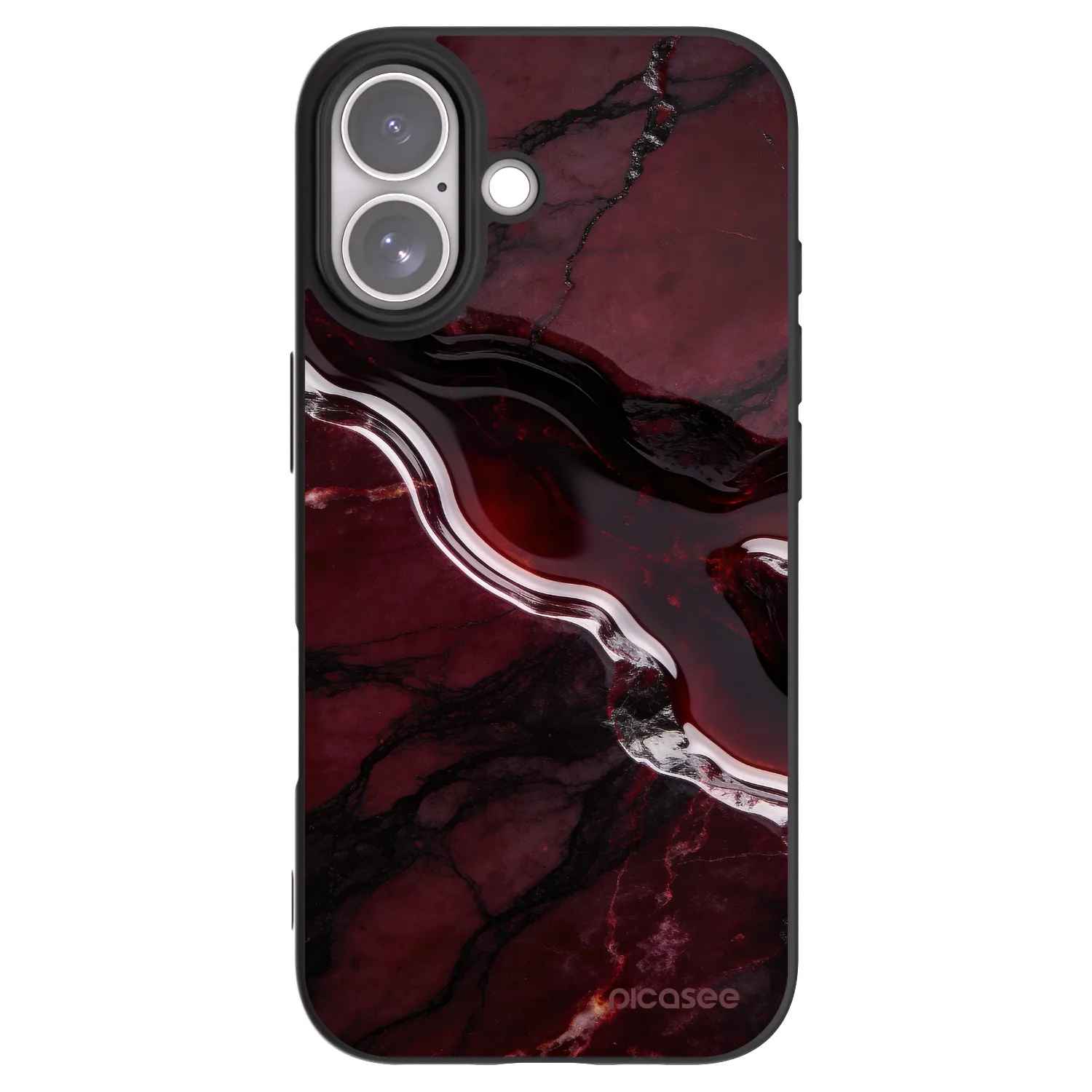 Picasee Apple iPhone 17 Hülle - Schwarzes Silikon - Cherry stone
