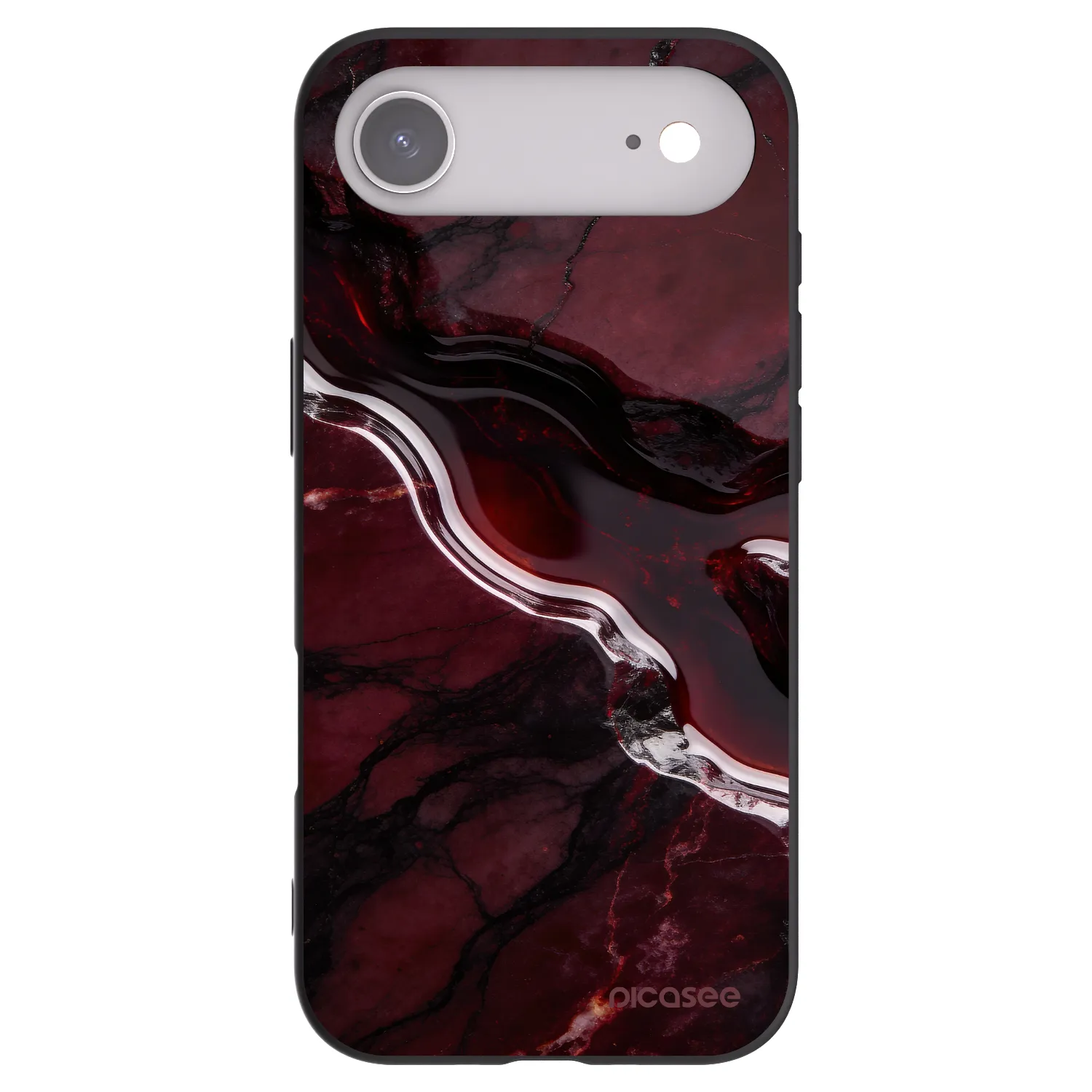 Picasee Apple iPhone Air Hülle - Schwarzes Silikon - Cherry stone