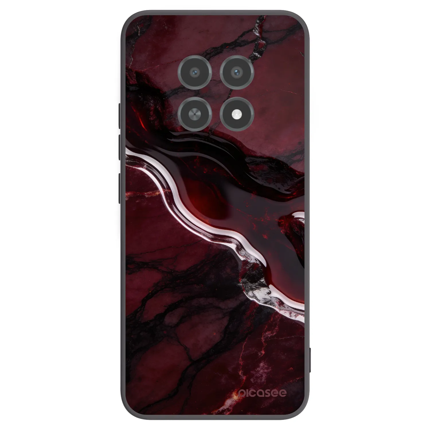Picasee Realme 12X Hülle - Schwarzes Silikon - Cherry stone