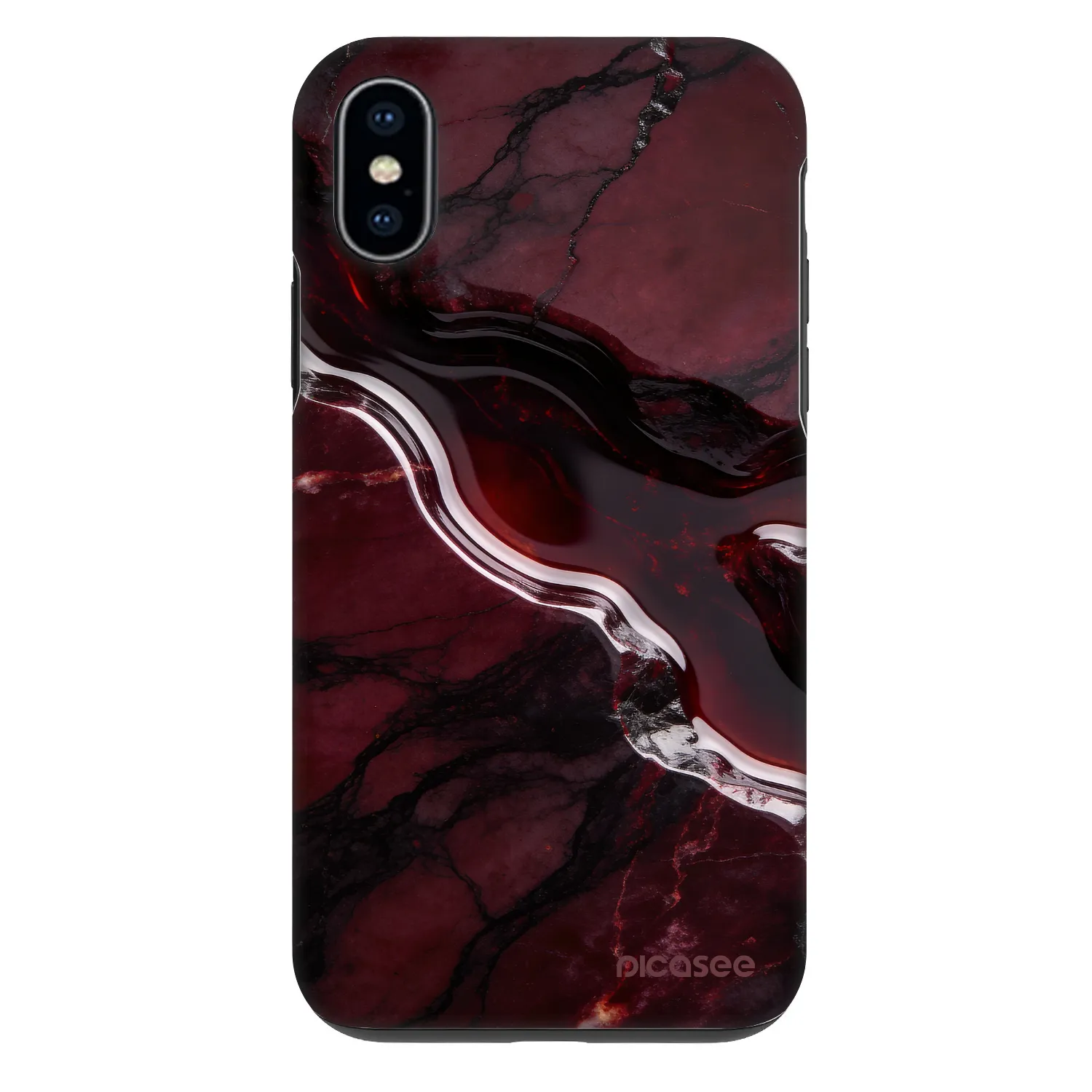 Picasee Fashion Case für Apple iPhone X/XS - Cherry stone