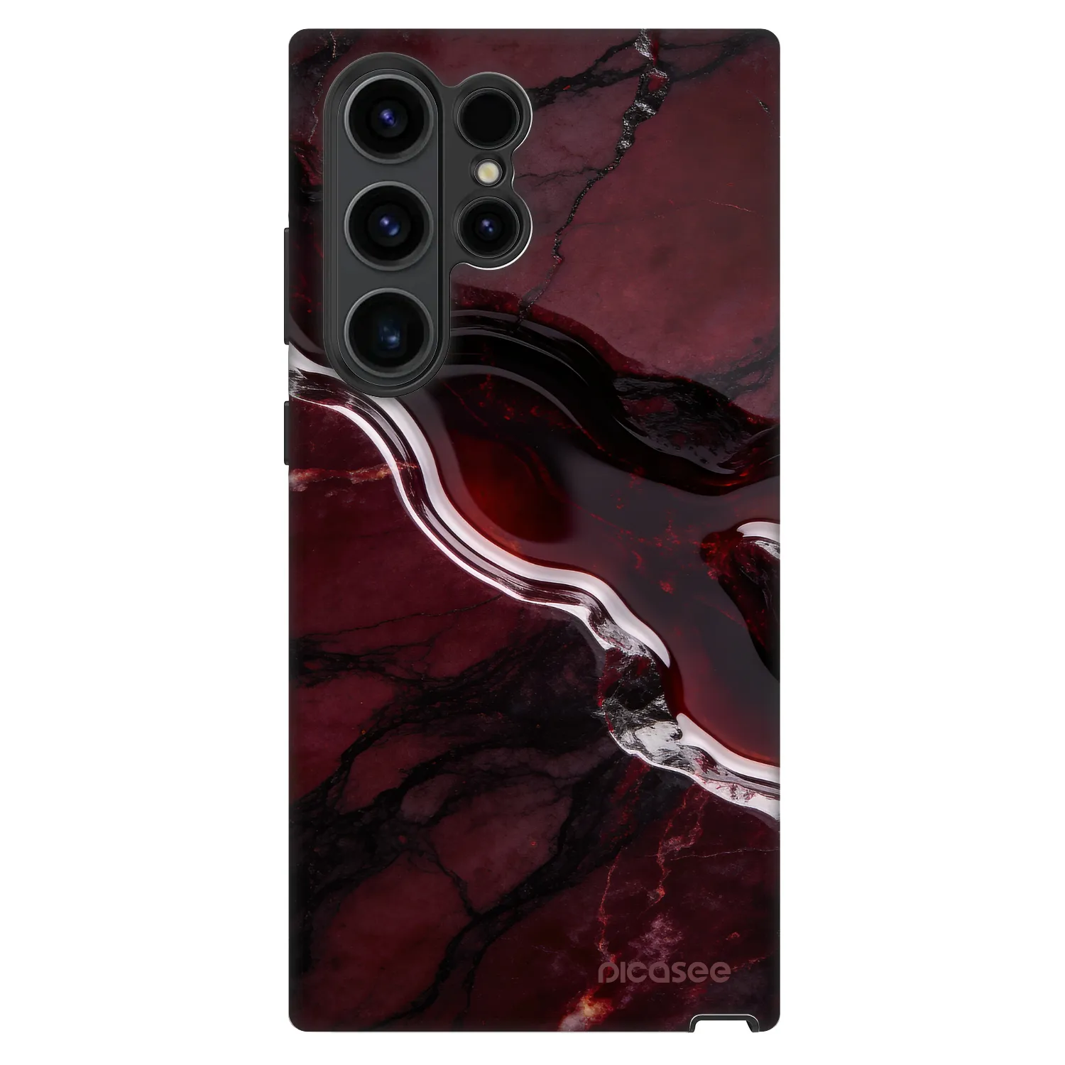 Picasee Fashion Case für Samsung Galaxy S22 Ultra 5G - Cherry stone