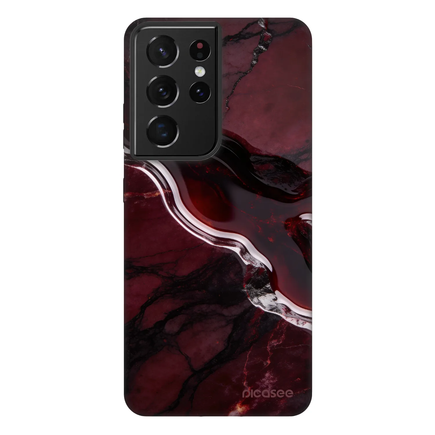 Picasee Fashion Case für Samsung Galaxy S21 Ultra 5G G998B - Cherry stone