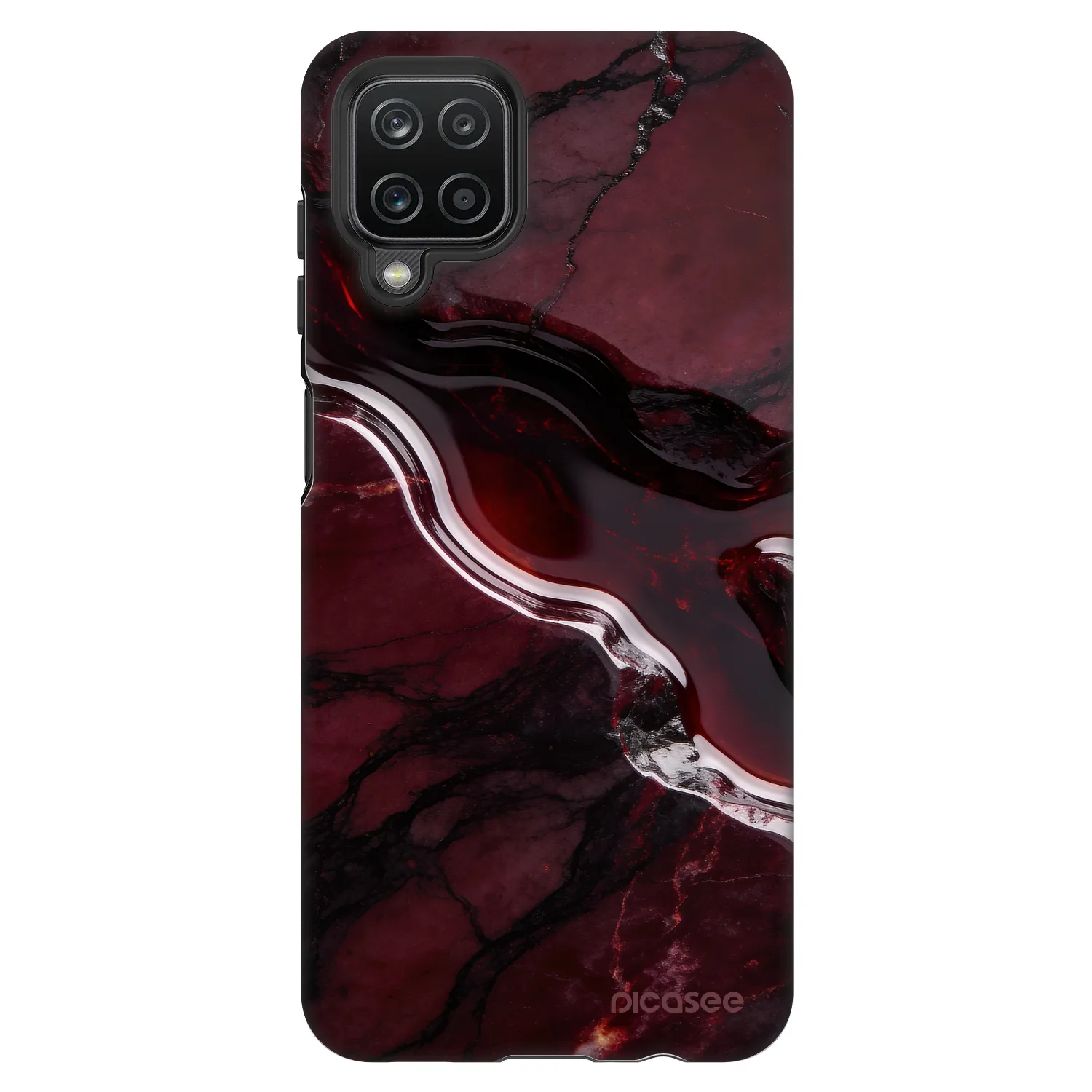 Picasee Fashion Case für Samsung Galaxy A12 A125F - Cherry stone