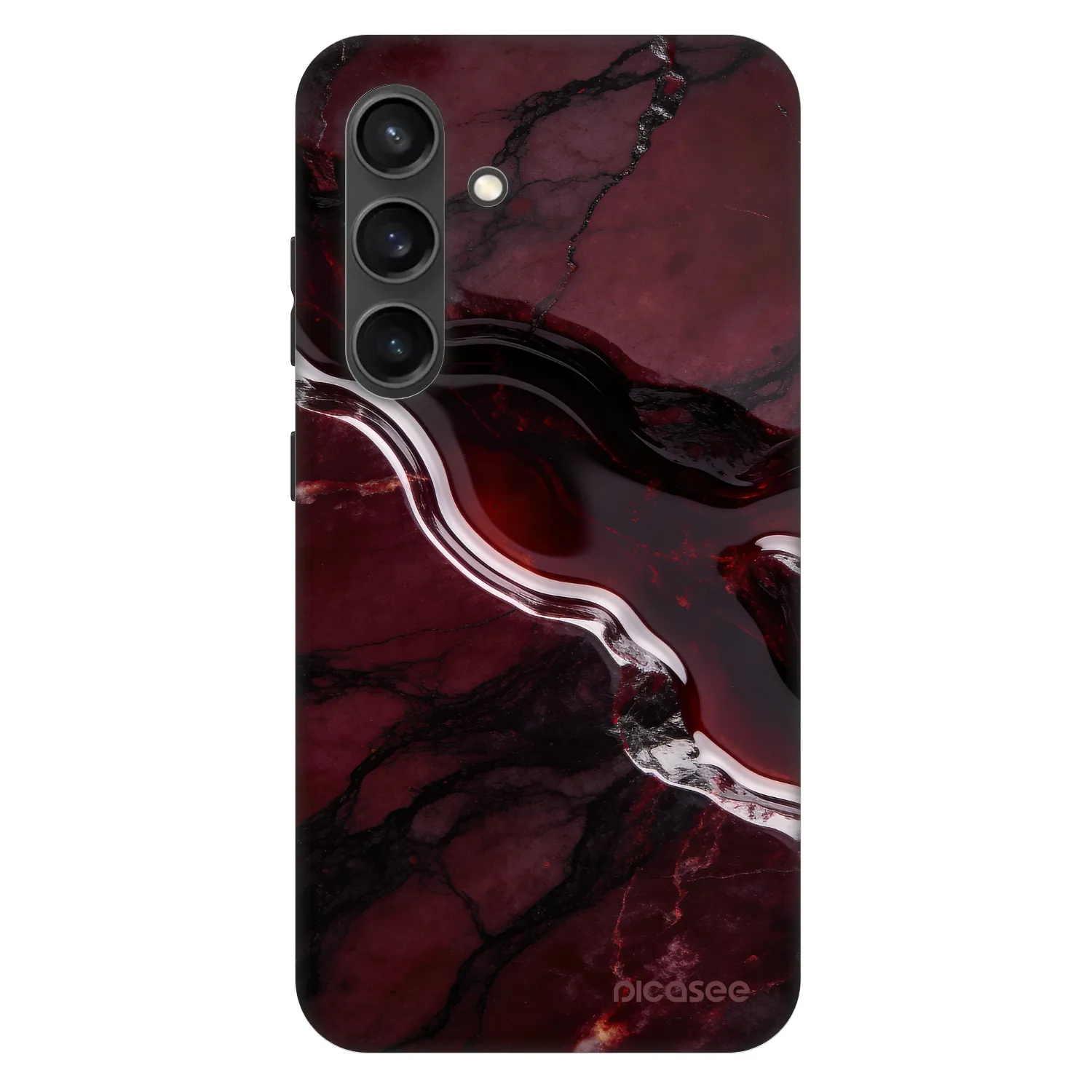 Picasee Fashion Case PowerShare pro Samsung Galaxy S24 S921B 5G - Cherry stone