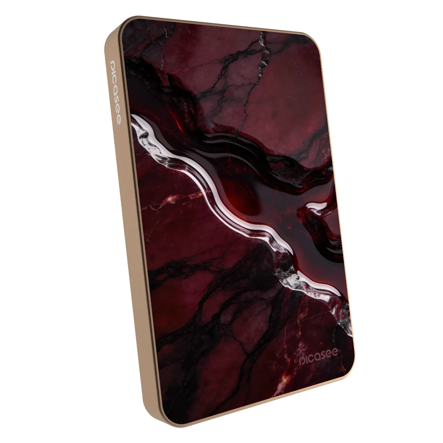 Picasee Powerbank mit MagSafe 5 000 mAh Golden - Cherry stone
