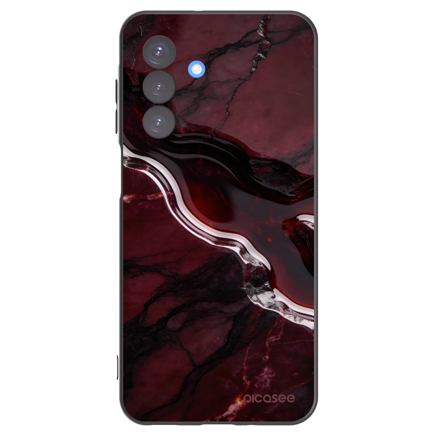 Picasee Samsung Galaxy A17 5G Hülle - Schwarzes Silikon - Cherry stone