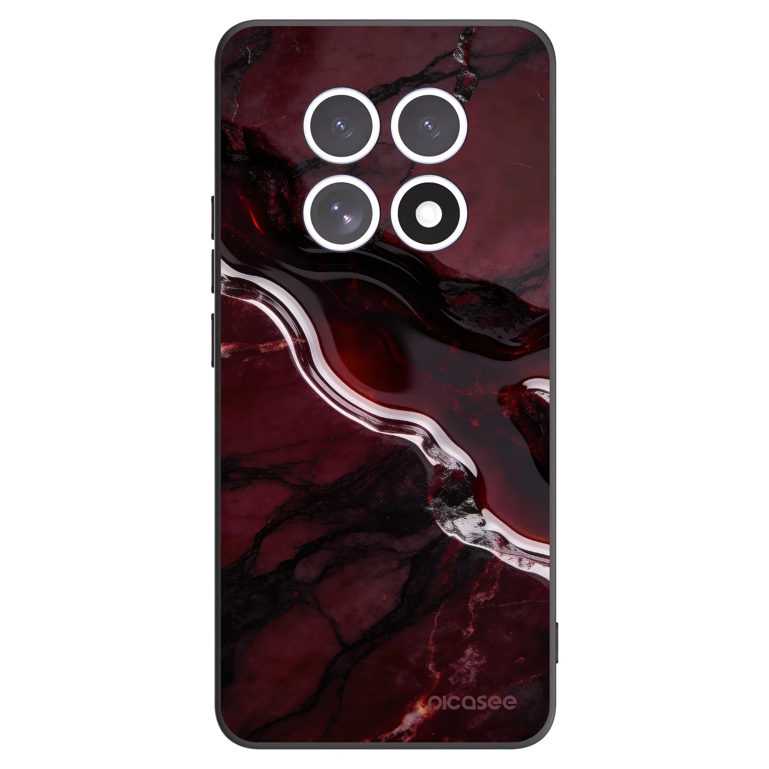 Picasee Xiaomi Redmi Note 15 4G Hülle - Schwarzes Silikon - Cherry stone