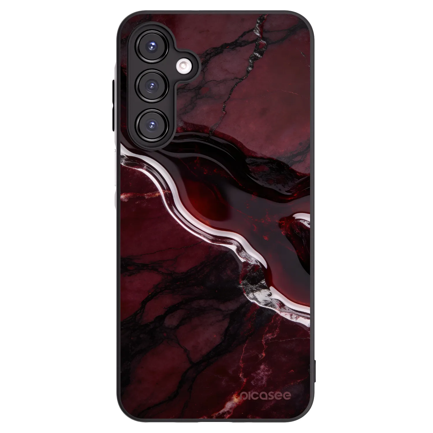 Picasee Samsung Galaxy A16 4G Hülle - Schwarzes Silikon - Cherry stone