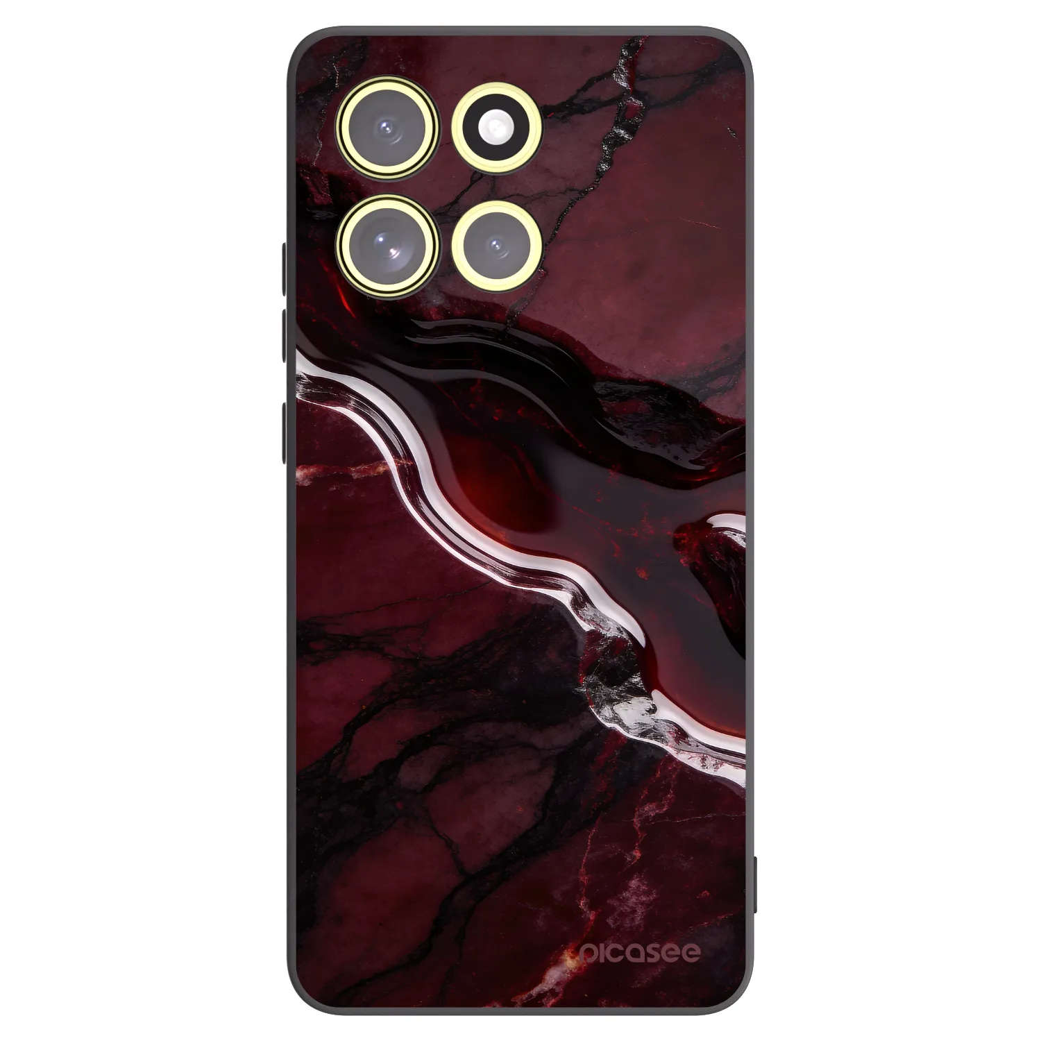 Picasee Motorola Moto G86 Power 5G Hülle - Schwarzes Silikon - Cherry stone