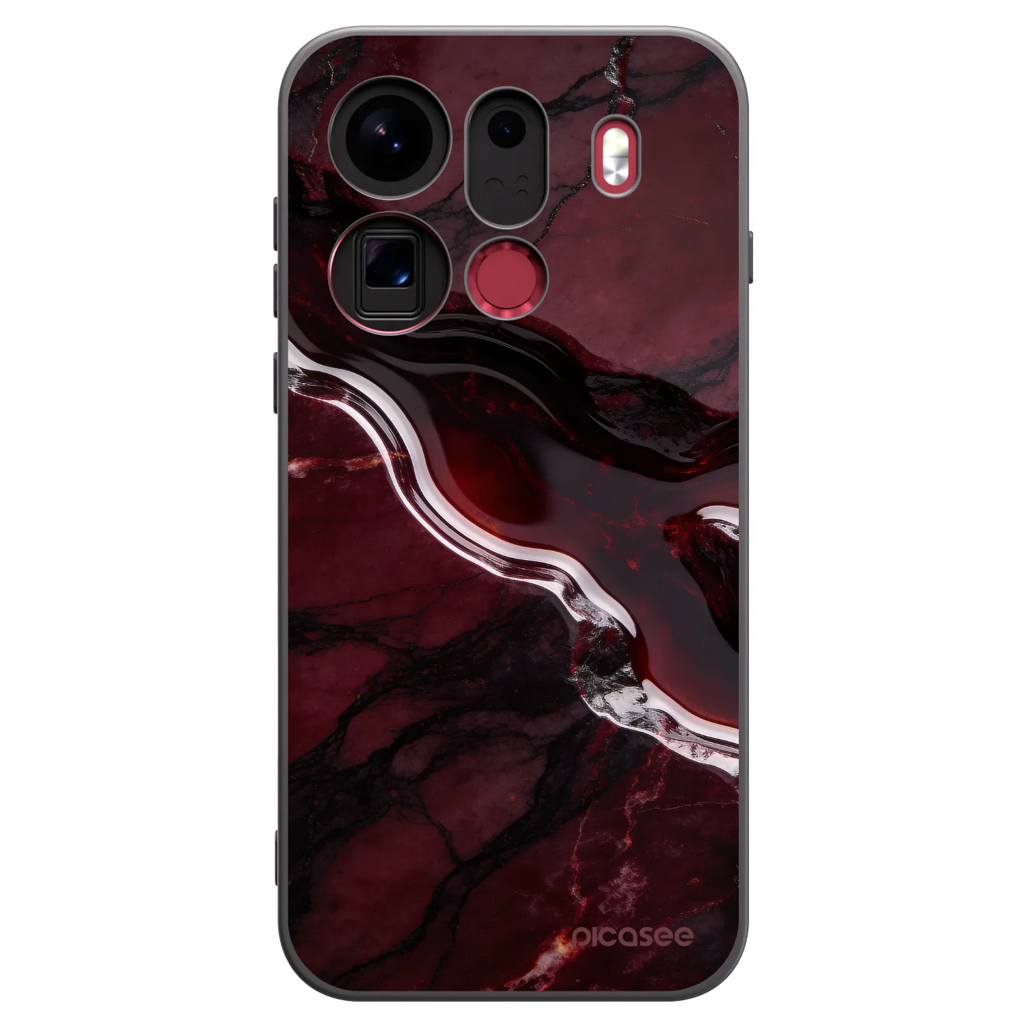 Picasee OPPO Find X9 Pro Hülle - Schwarzes Silikon - Cherry stone