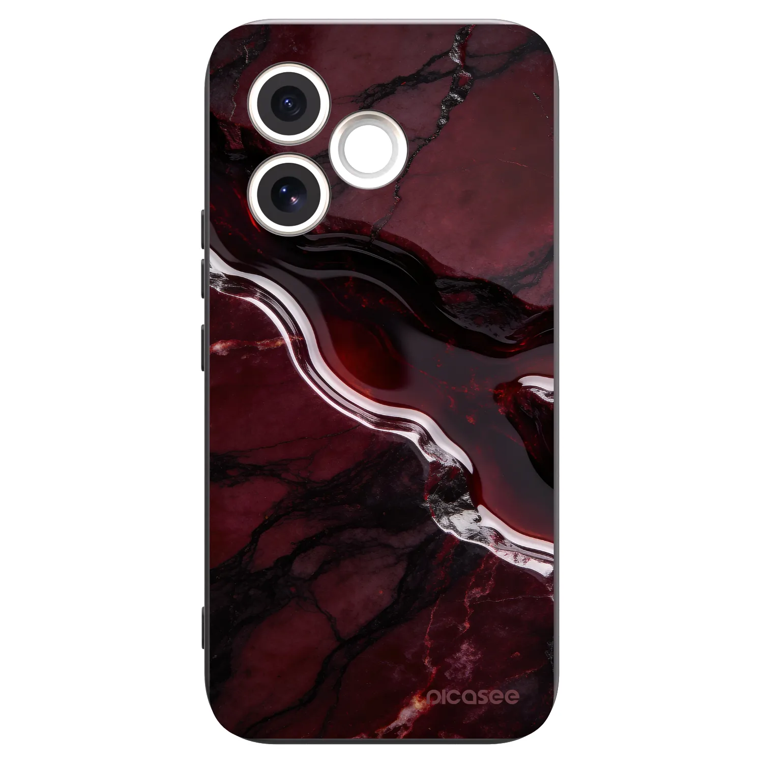 Picasee Honor 600 Lite Hülle - Schwarzes Silikon - Cherry stone