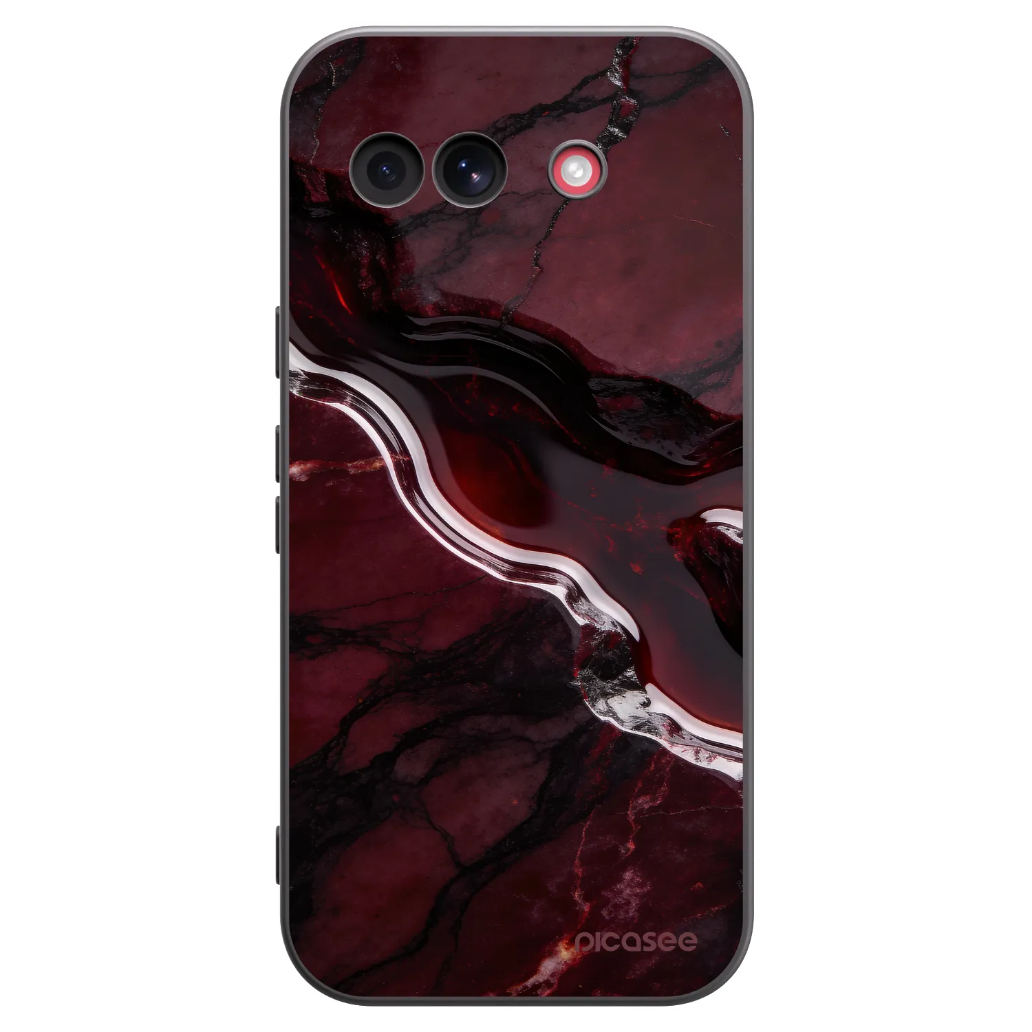 Picasee Google Pixel 10a Hülle - Schwarzes Silikon - Cherry stone