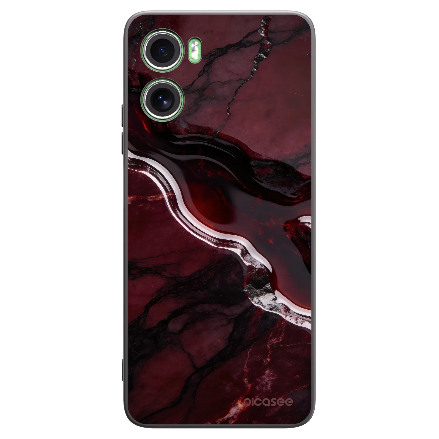Picasee Motorola Moto G06 Hülle - Schwarzes Silikon - Cherry stone