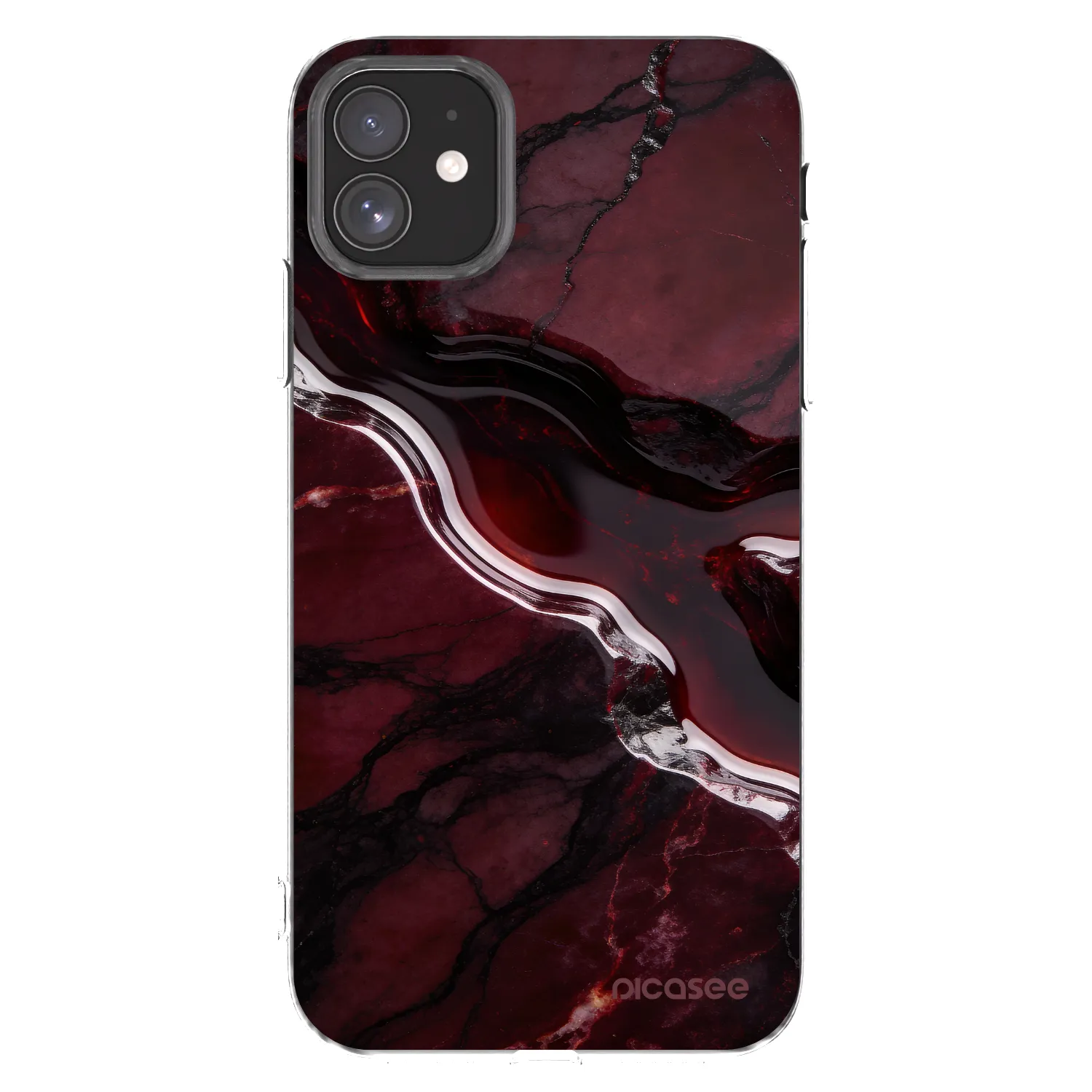 Picasee Apple iPhone 11 Hülle - Transparentes Silikon - Cherry stone