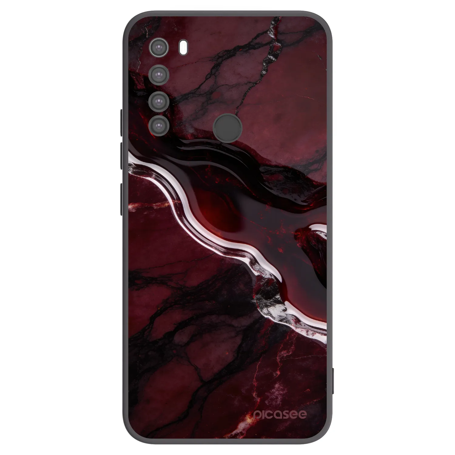 Picasee Xiaomi Redmi Note 8 Hülle - Schwarzes Silikon - Cherry stone